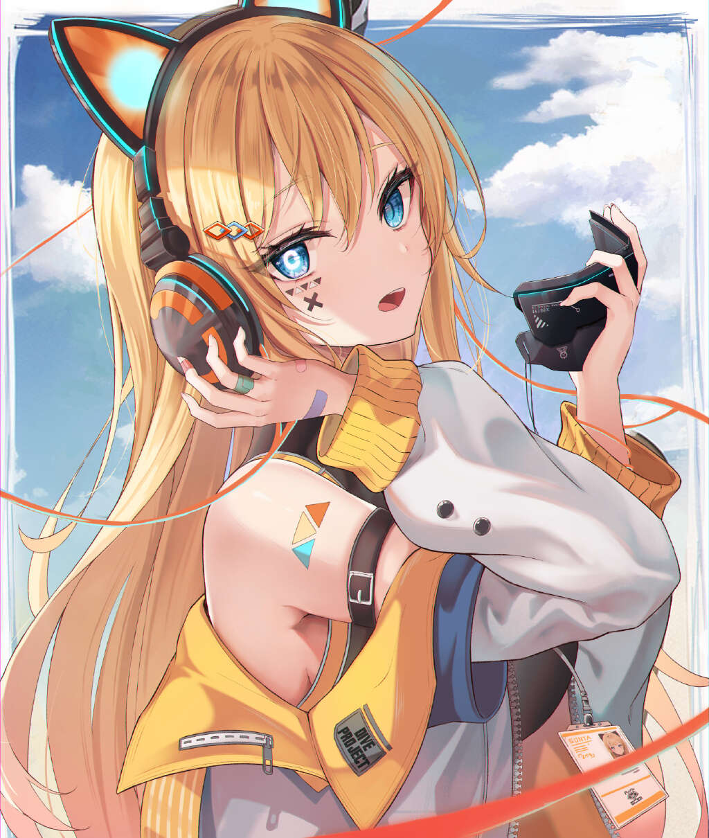 MIKU 小黄毛 白色连衣裙 日本画师Sira的插画作品推荐