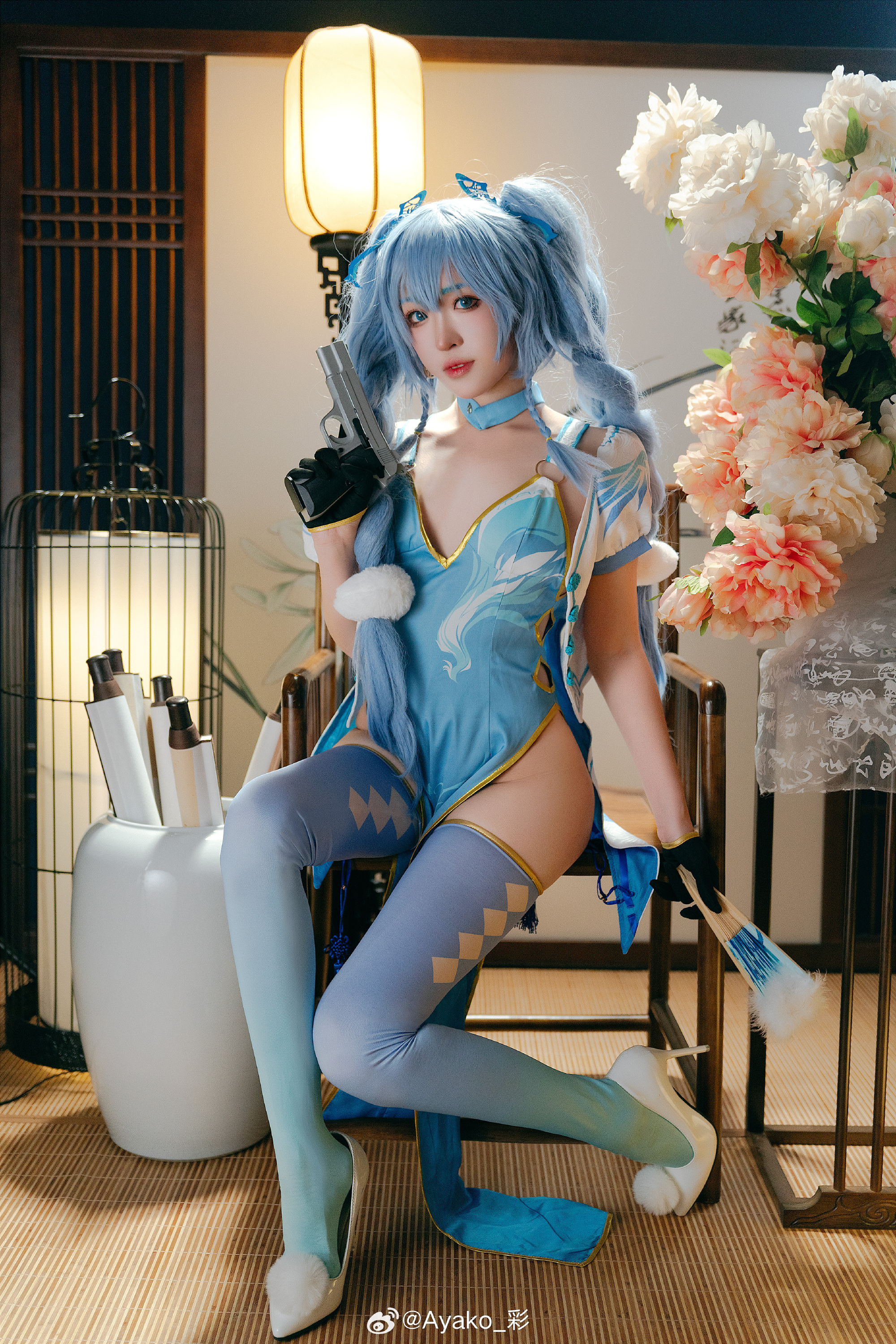 看不出你有这种兴趣呢，指挥官。少女前线 PA-15 翠雀媚@Ayako_彩 COSPLAY-第1张