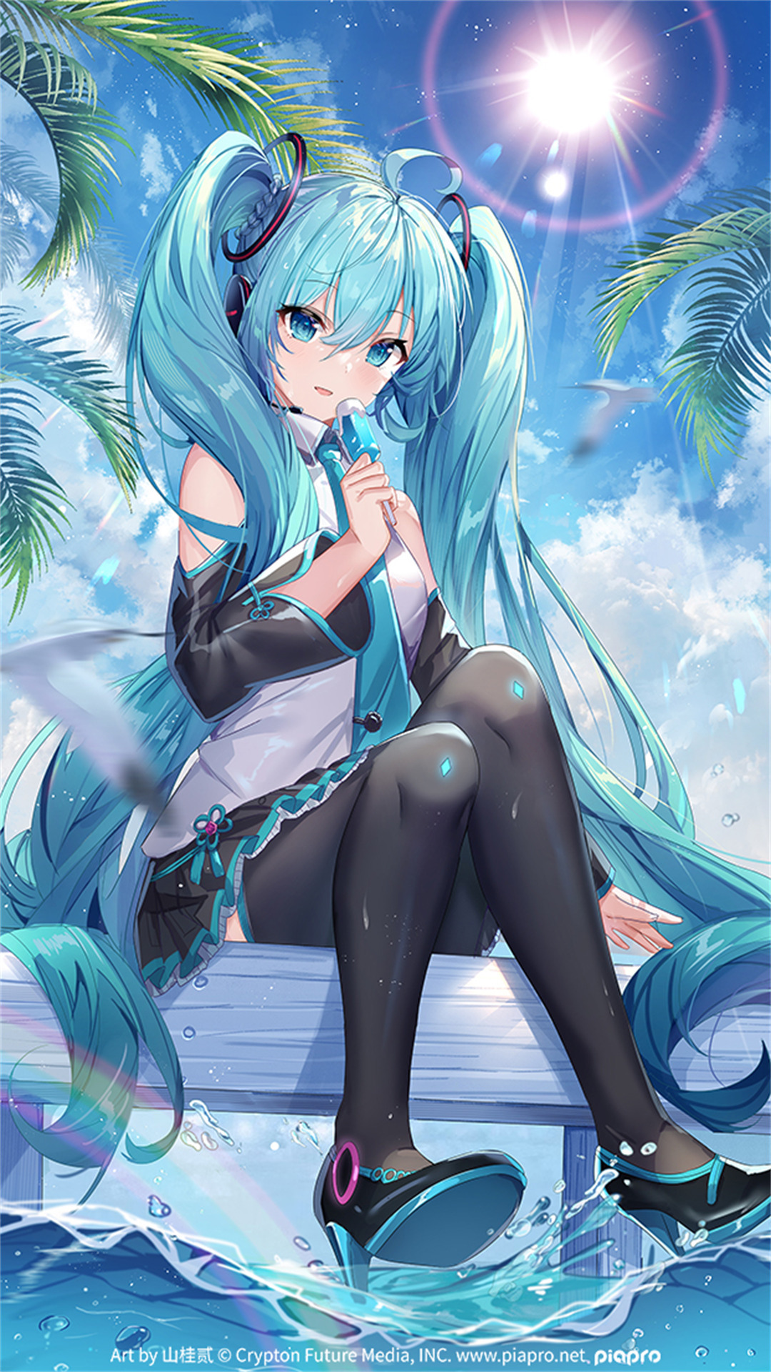 【P站画师】屑狐狸  MIKU 椰羊甘雨 中国插画师山桂贰的美图作品推荐 P站画师-第9张