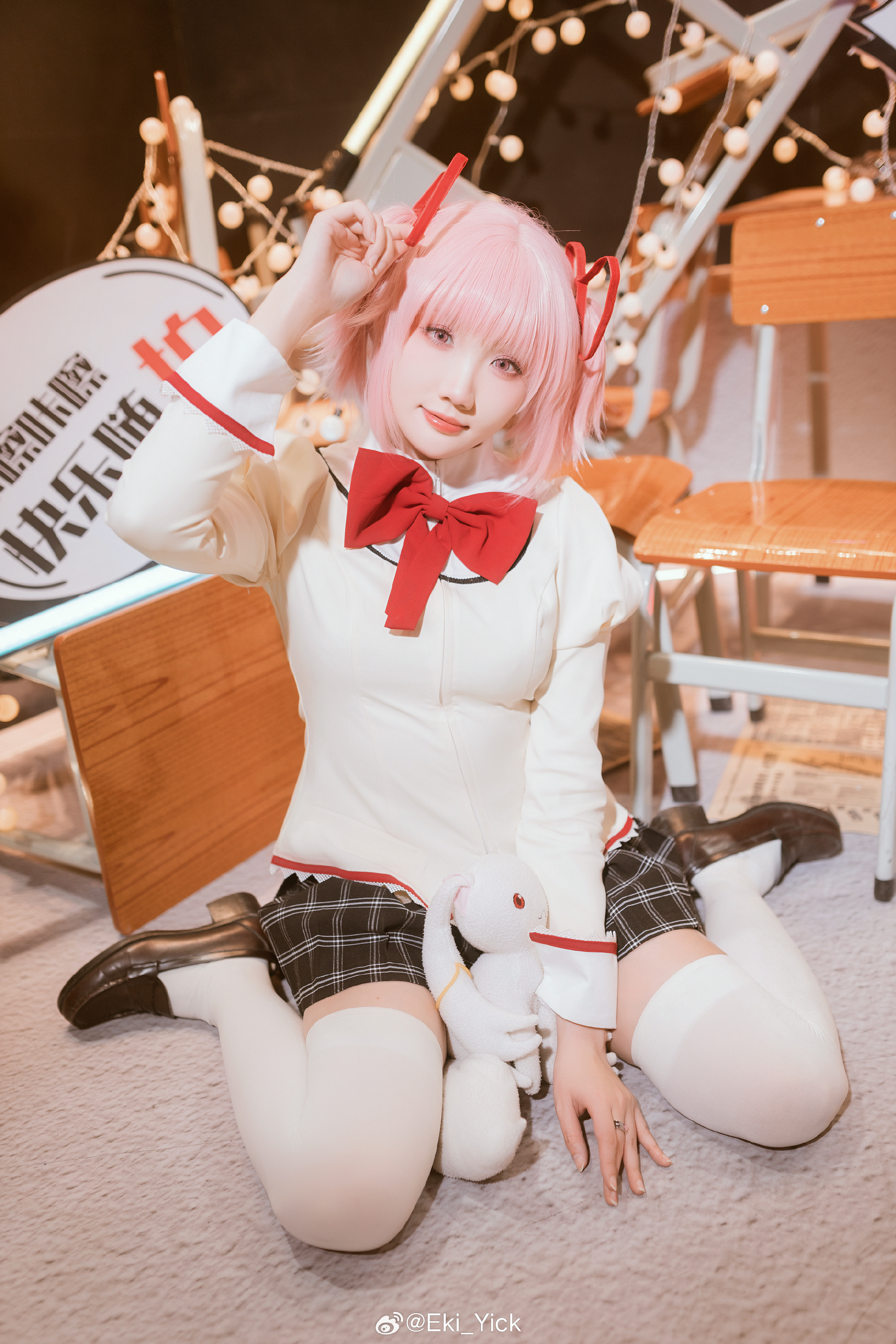 COSPLAY 魔法少女小圆@瓜希酱 COSPLAY-第1张