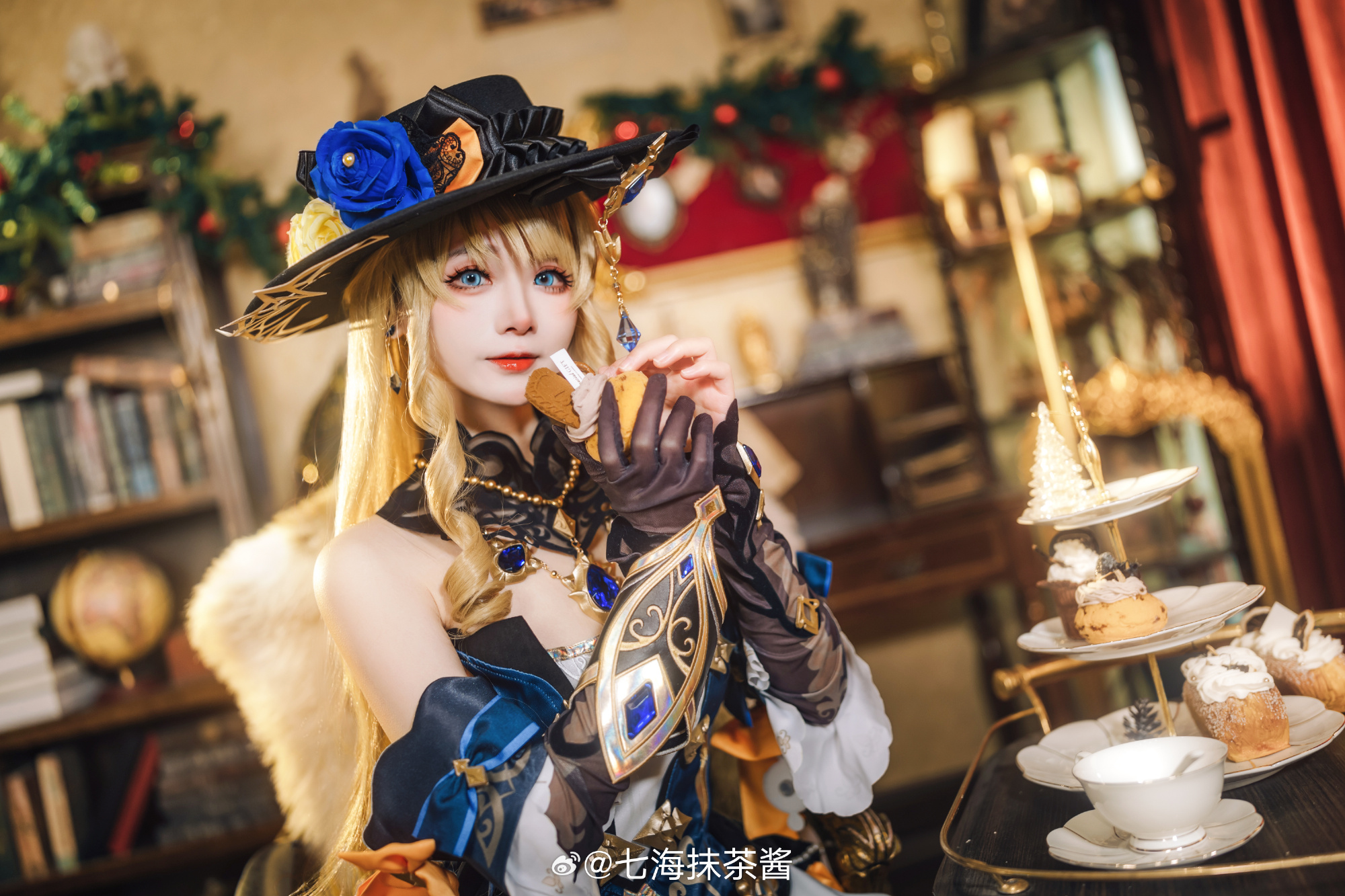 COSPLAY 啊，说到这个，今天要一起喝茶吗？原神 娜维娅@七海抹茶酱 COSPLAY-第15张