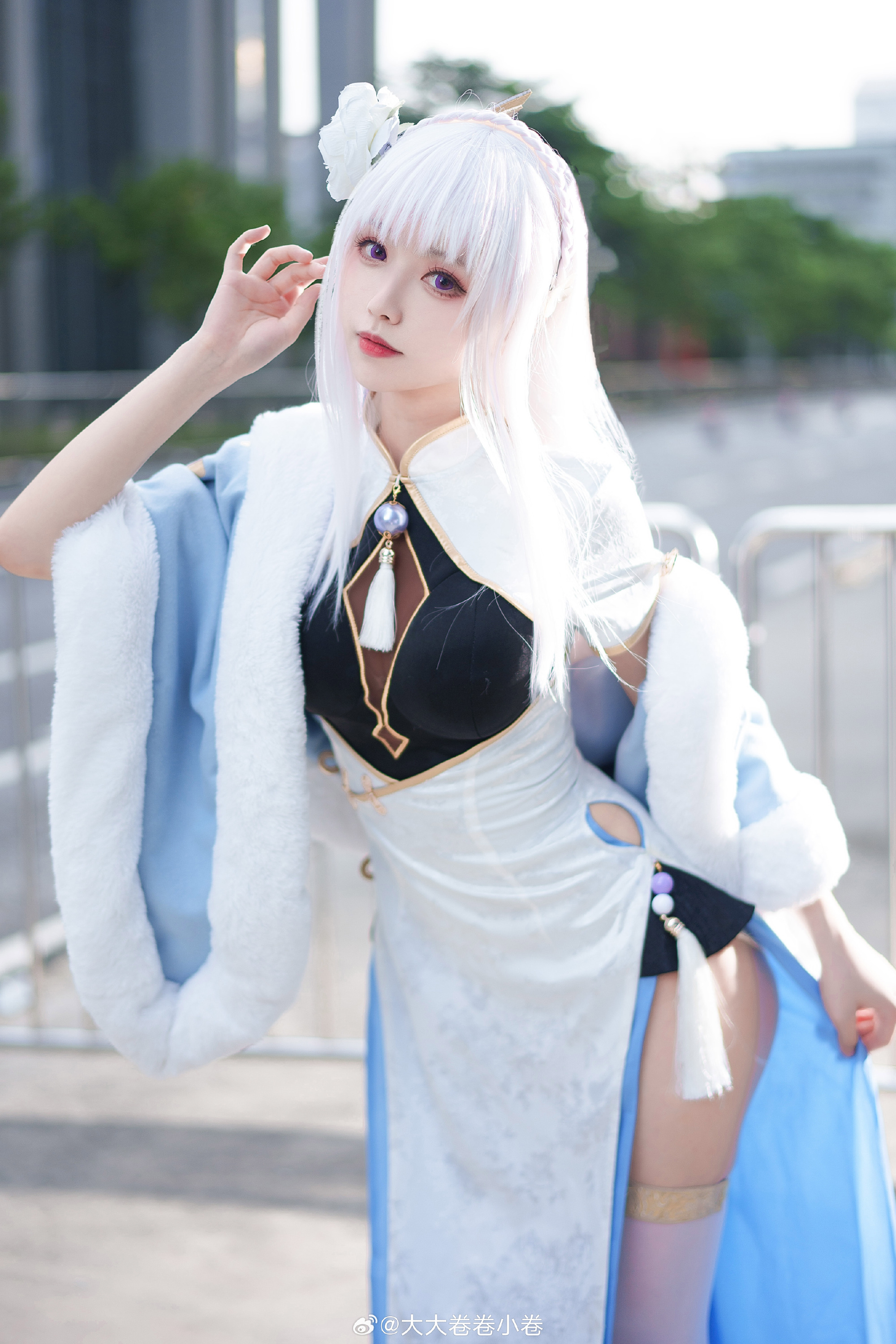 cosplay Re：从零开始的异世界生活 艾米莉亚旗袍@大大卷卷小卷 COSPLAY-第8张