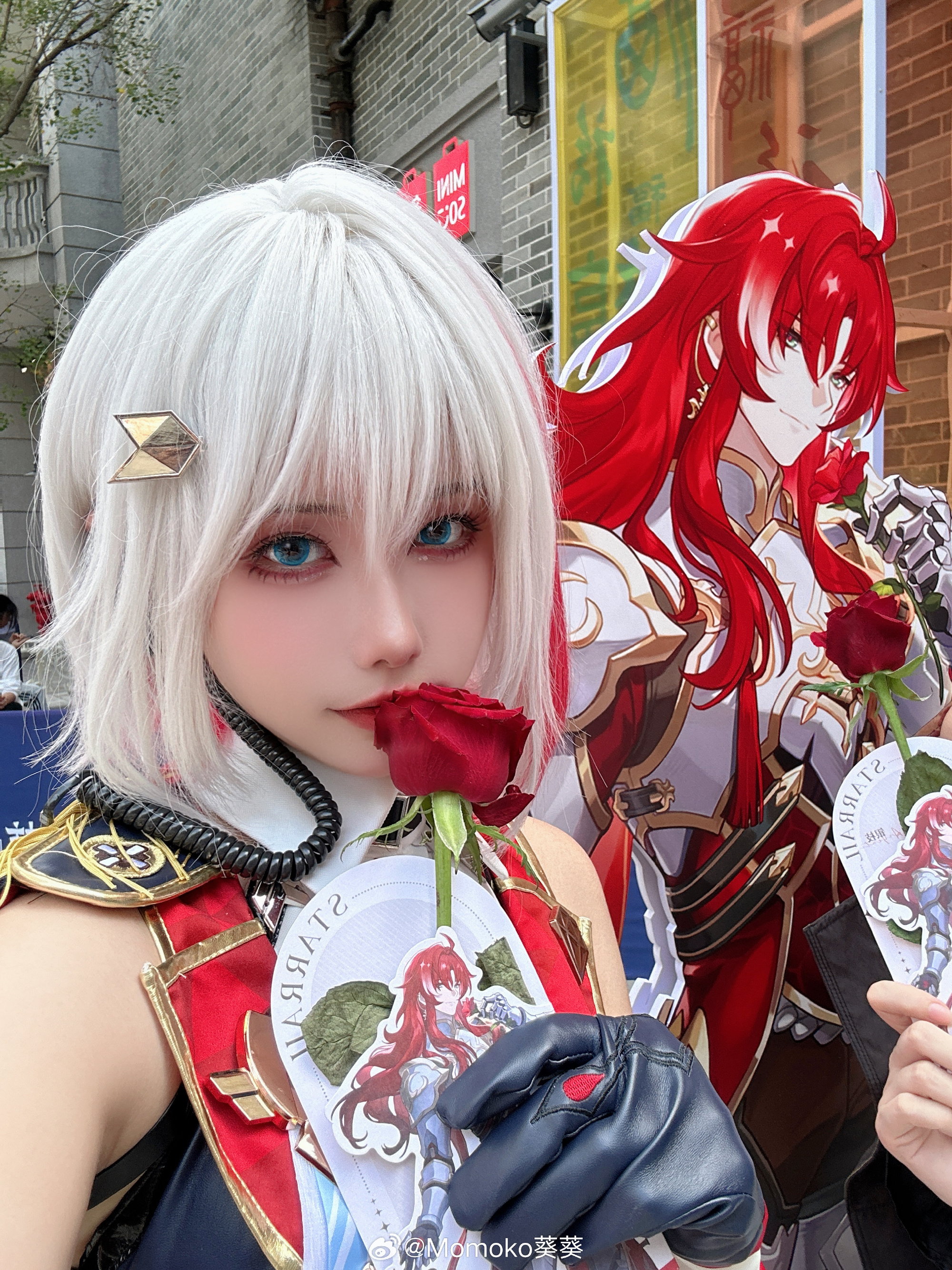 COSPLAY 听说有玫瑰花海，立刻就来拍啦！这就是二次元的执行力 崩坏：星穹铁道 托帕@Momoko葵葵 COSPLAY-第8张