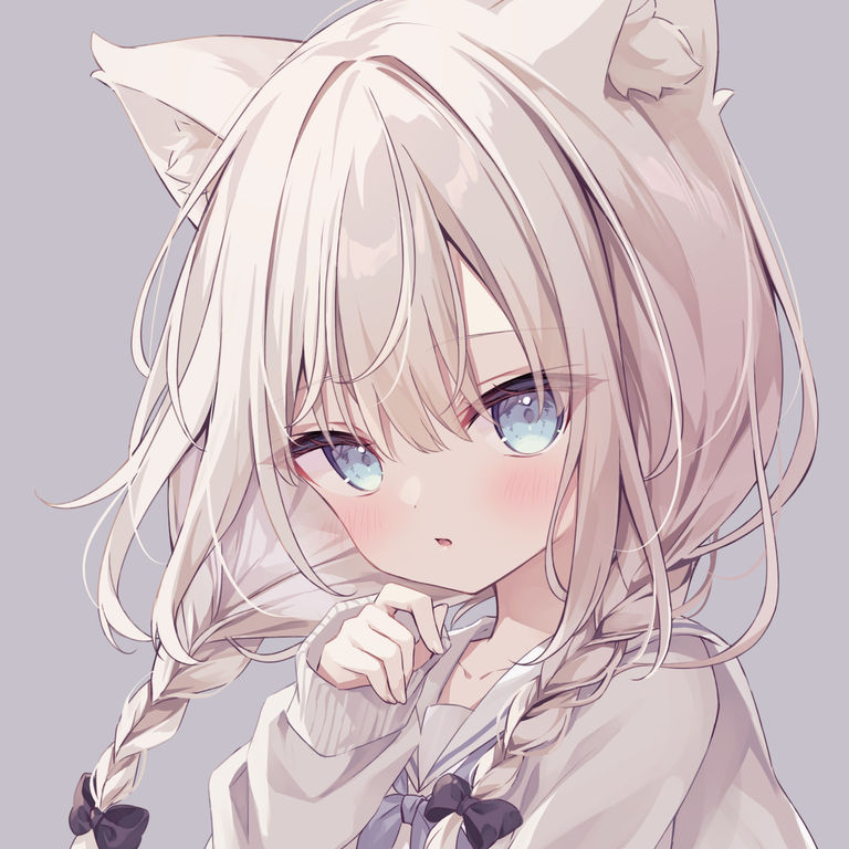 清纯可人/麻花辫女子插画特辑