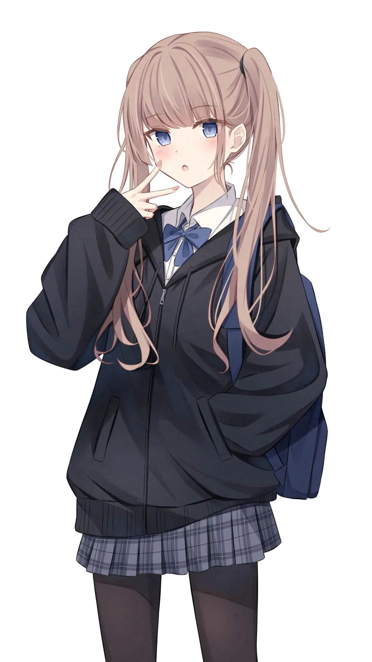 轻松休闲♡ – 校服×开衫卫衣女子插画特辑