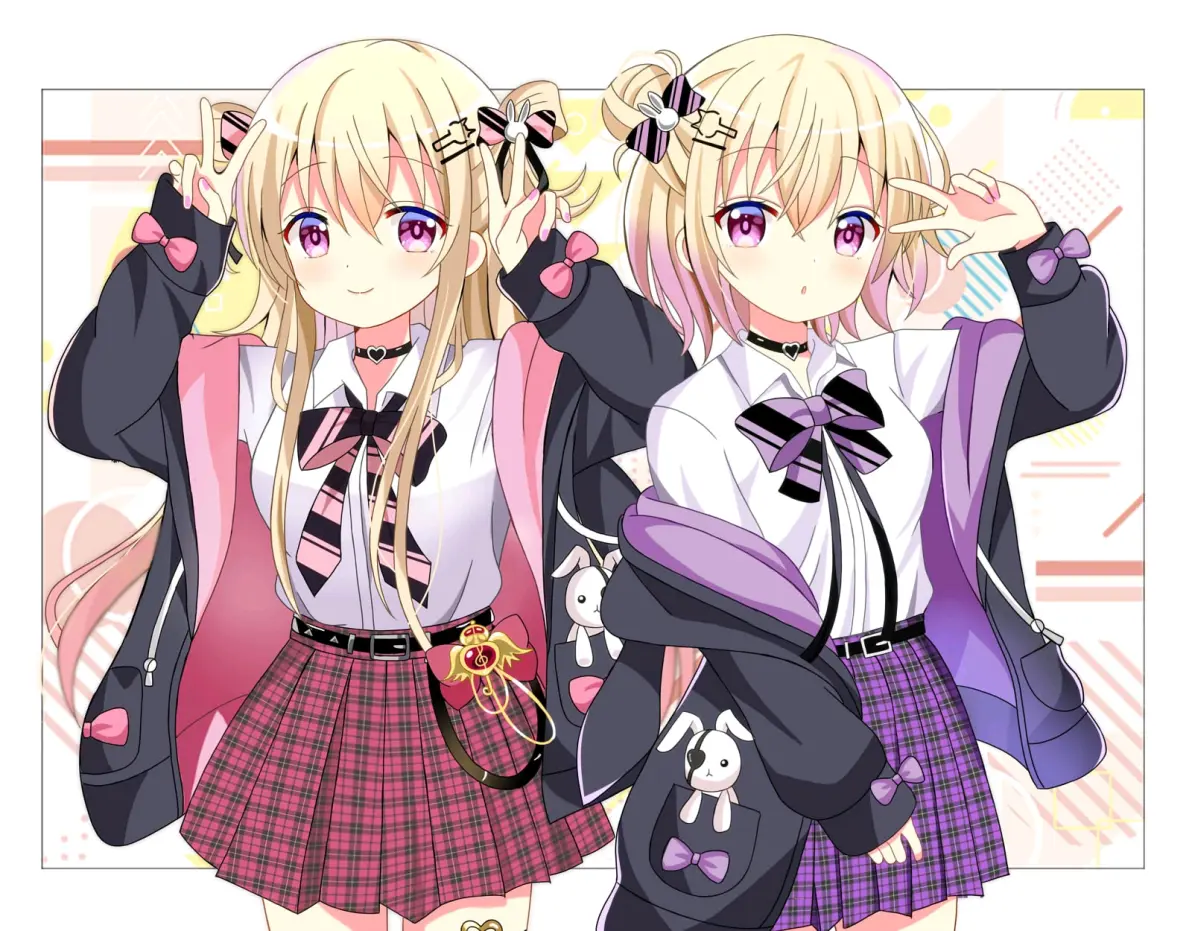 轻松休闲♡ – 校服×开衫卫衣女子插画特辑
