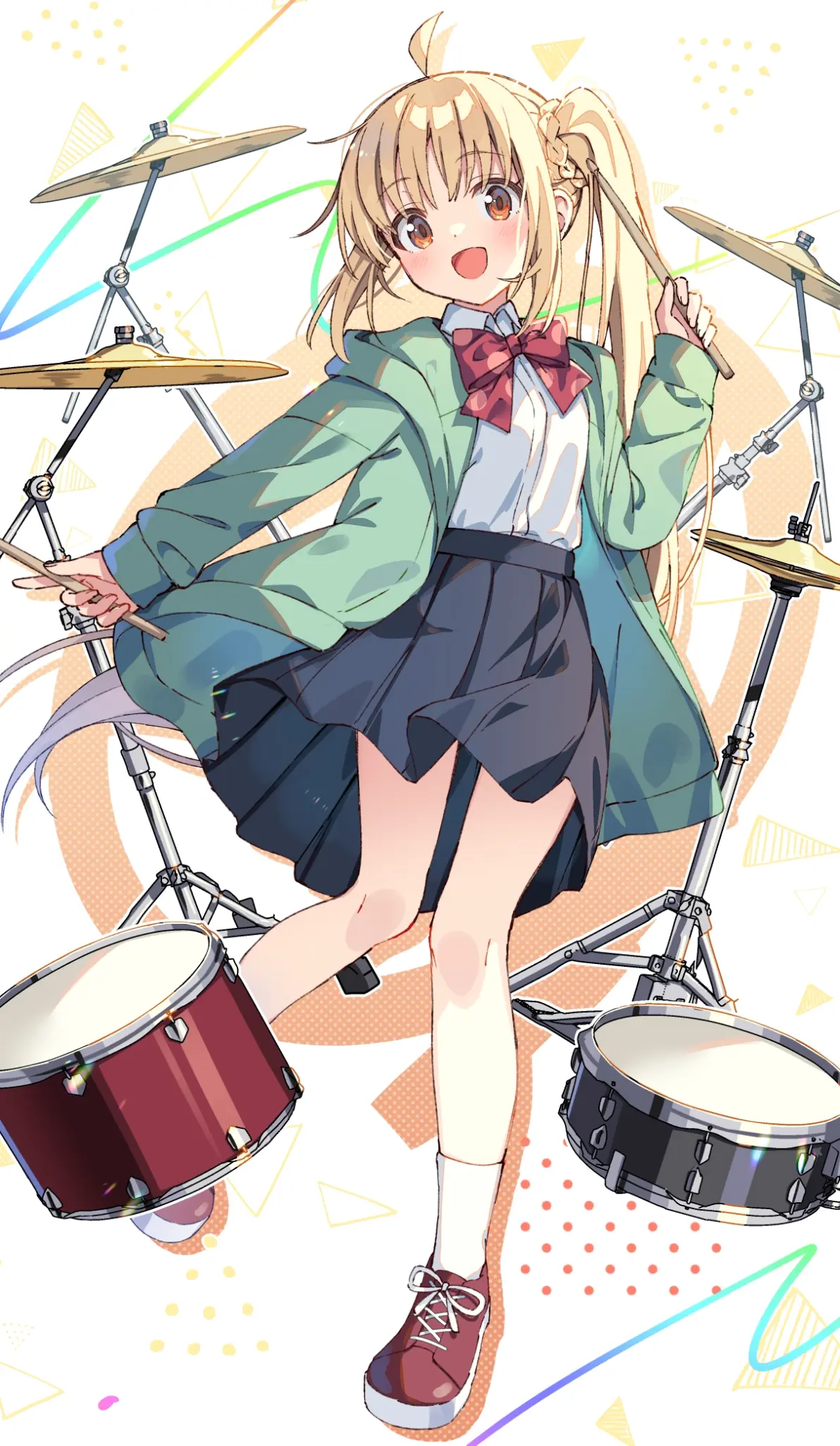 轻松休闲♡ – 校服×开衫卫衣女子插画特辑