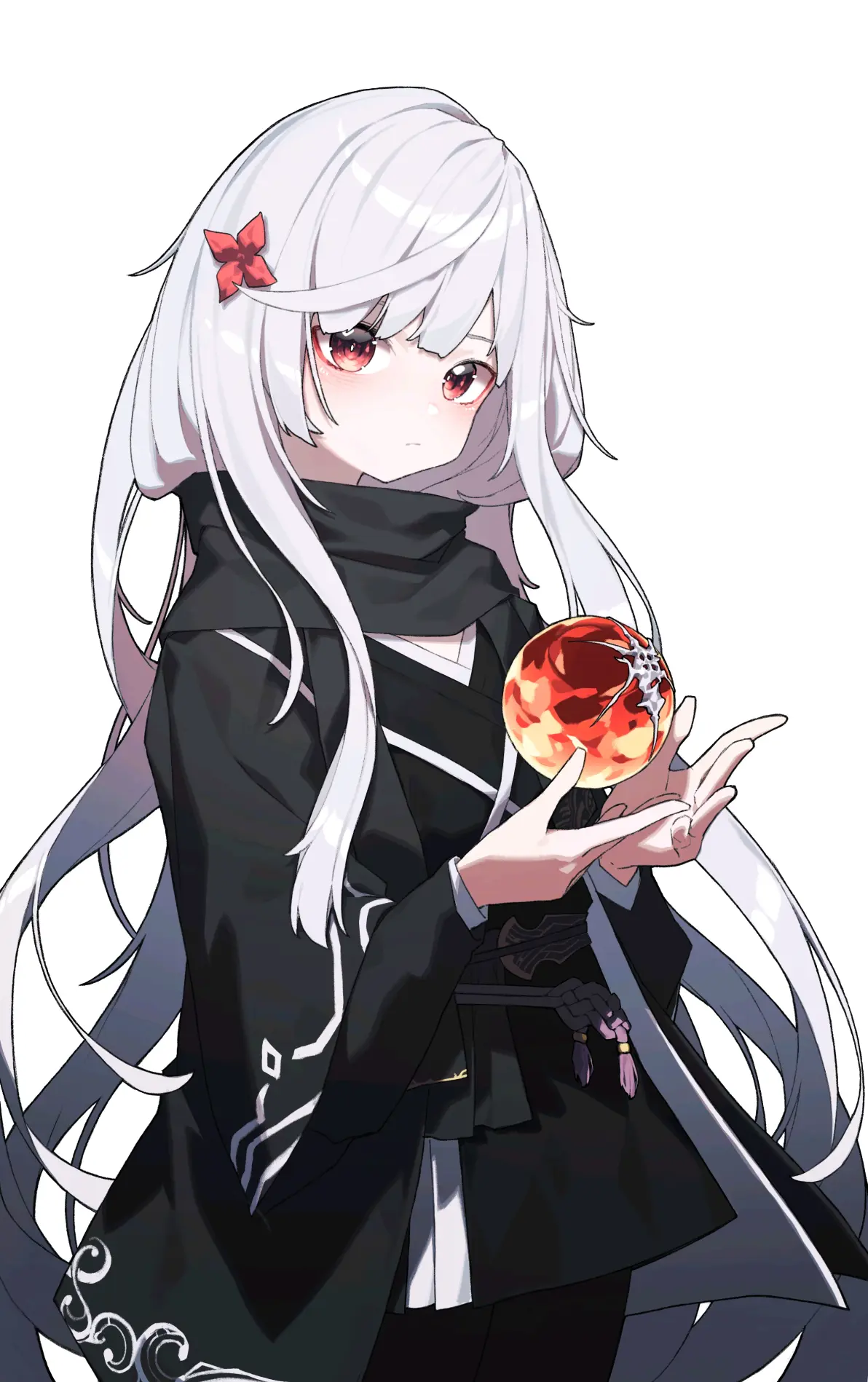 神秘的对比 – 银白发赤瞳角色插画特辑