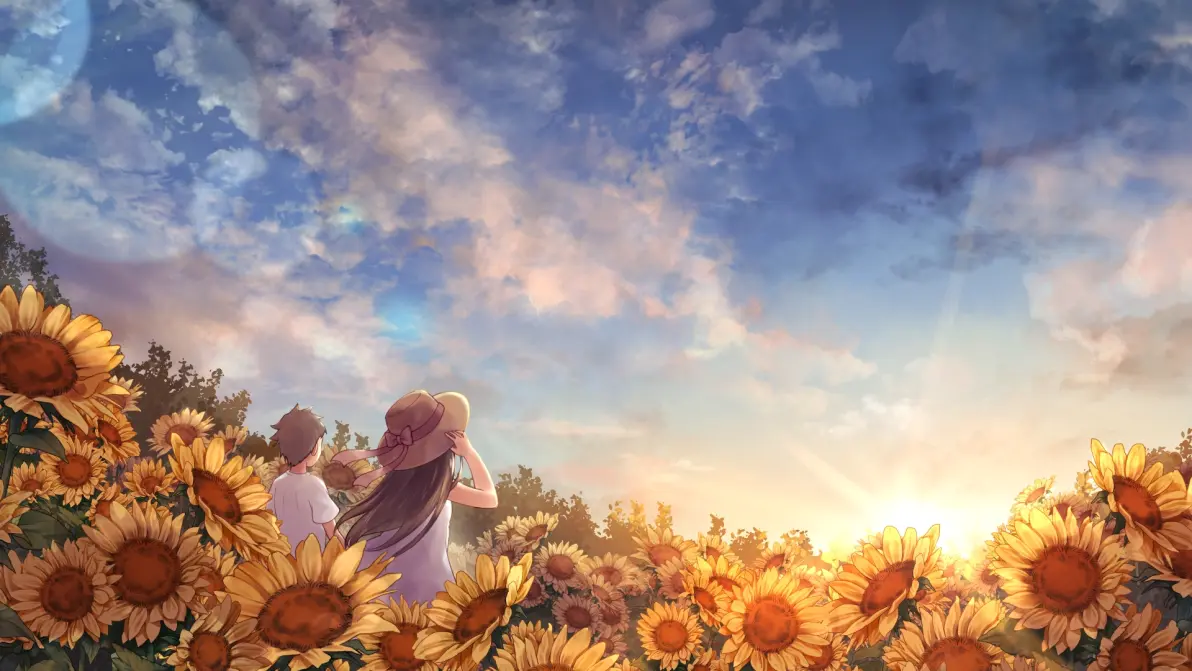 象征夏天的花卉 – 向日葵插画特辑