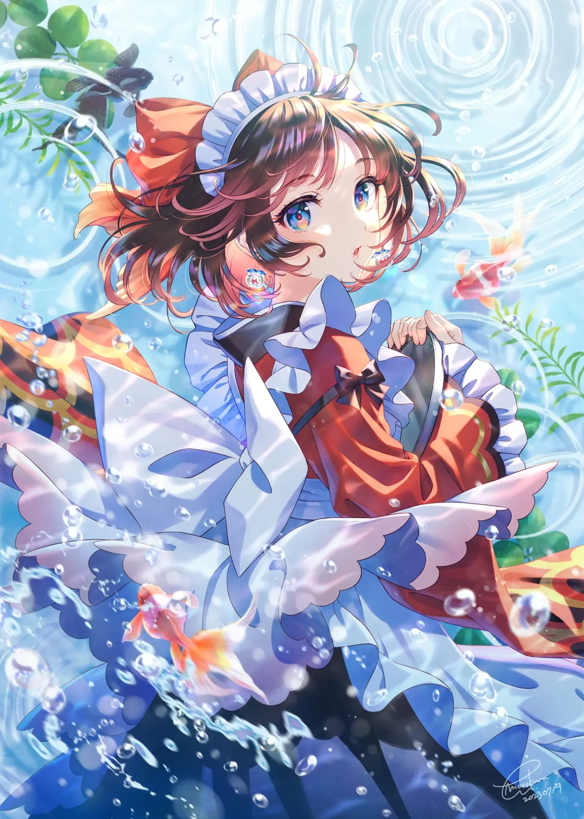 优雅泳姿 – 金鱼插画特辑