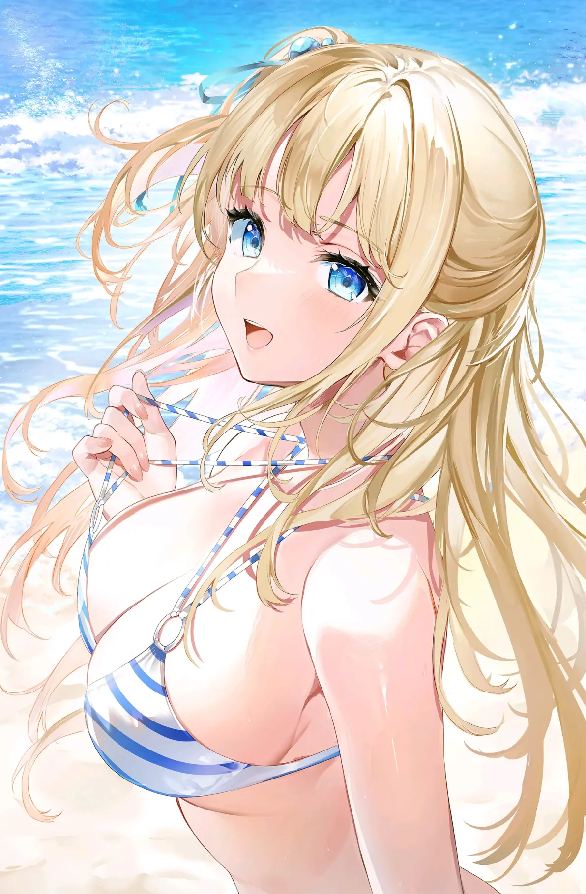海边的亮点♡ – 花纹比基尼插画特辑