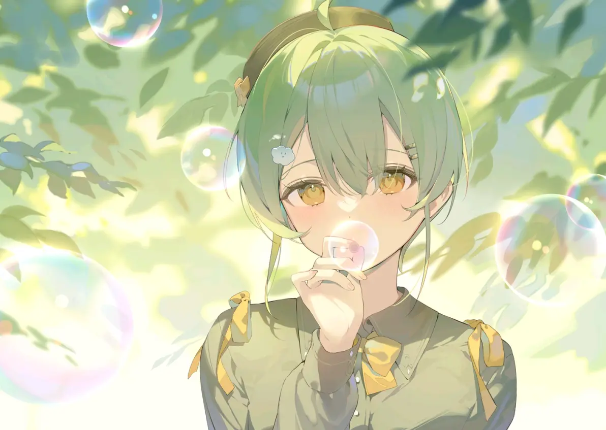 短暂的虹色光辉 – 肥皂泡插画特辑