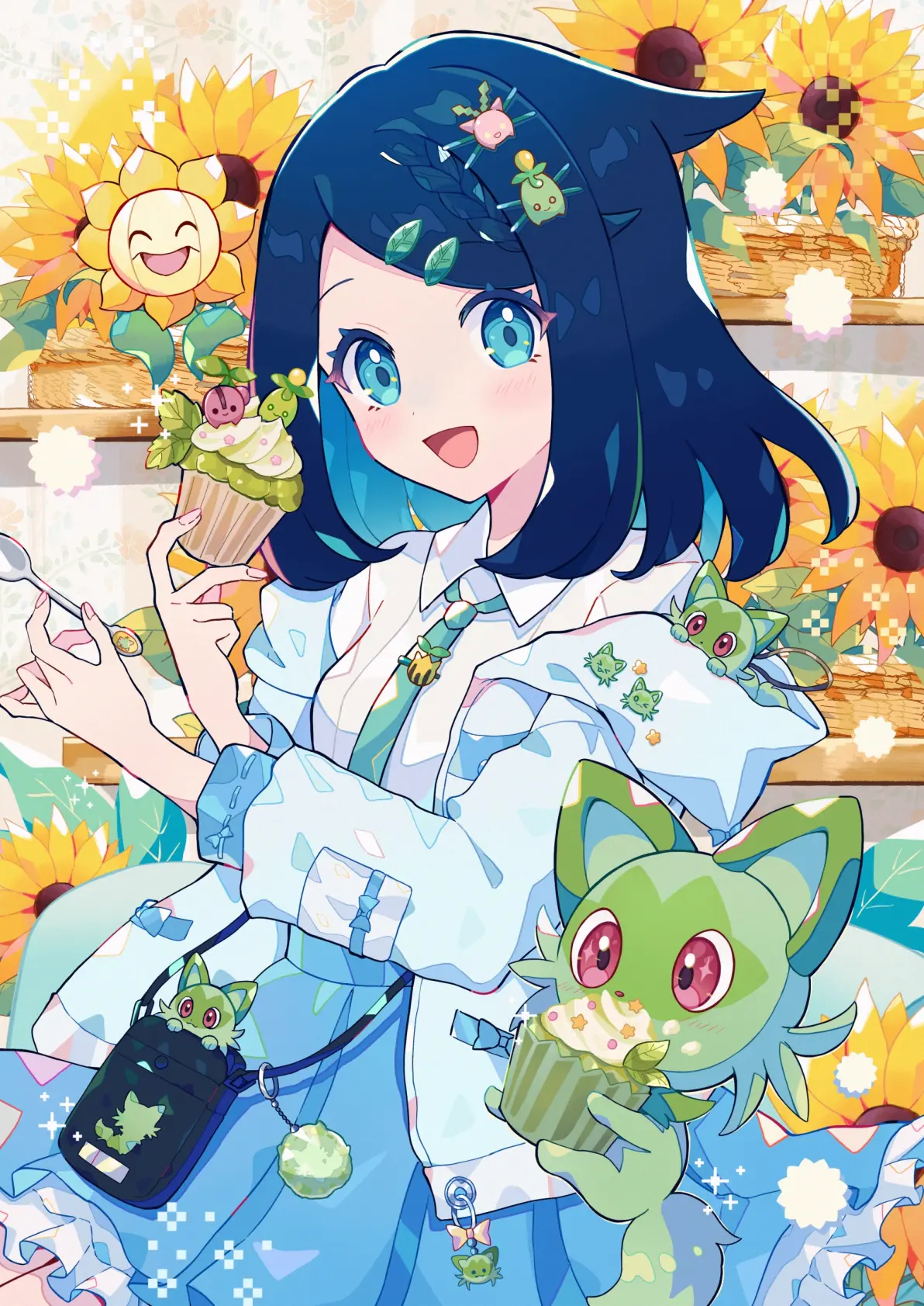 象征夏天的花卉 – 向日葵插画特辑