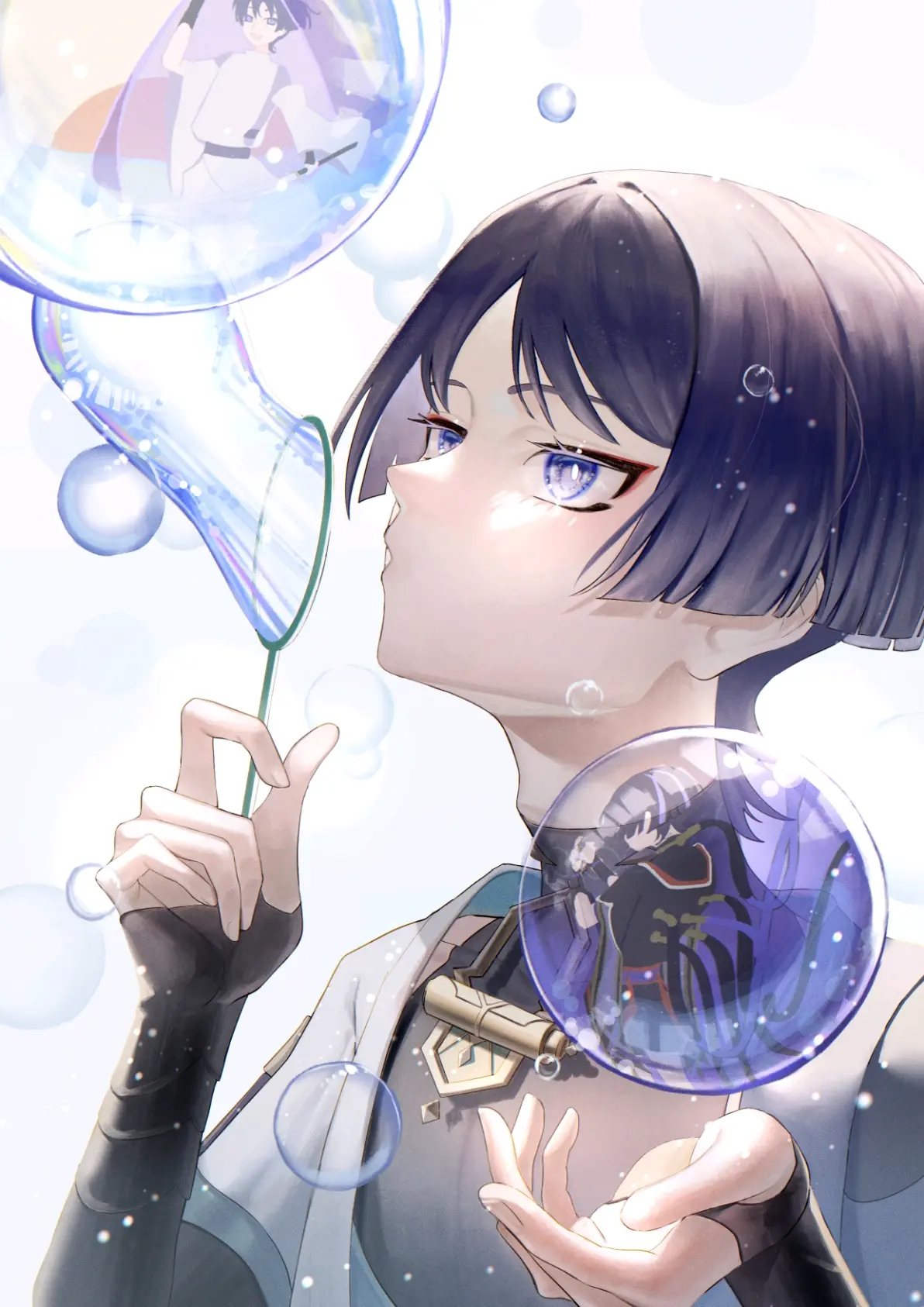 短暂的虹色光辉 – 肥皂泡插画特辑