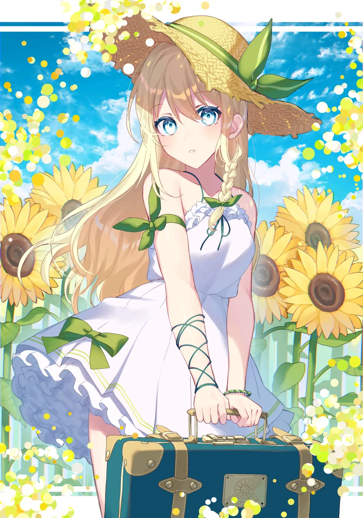 象征夏天的花卉 – 向日葵插画特辑