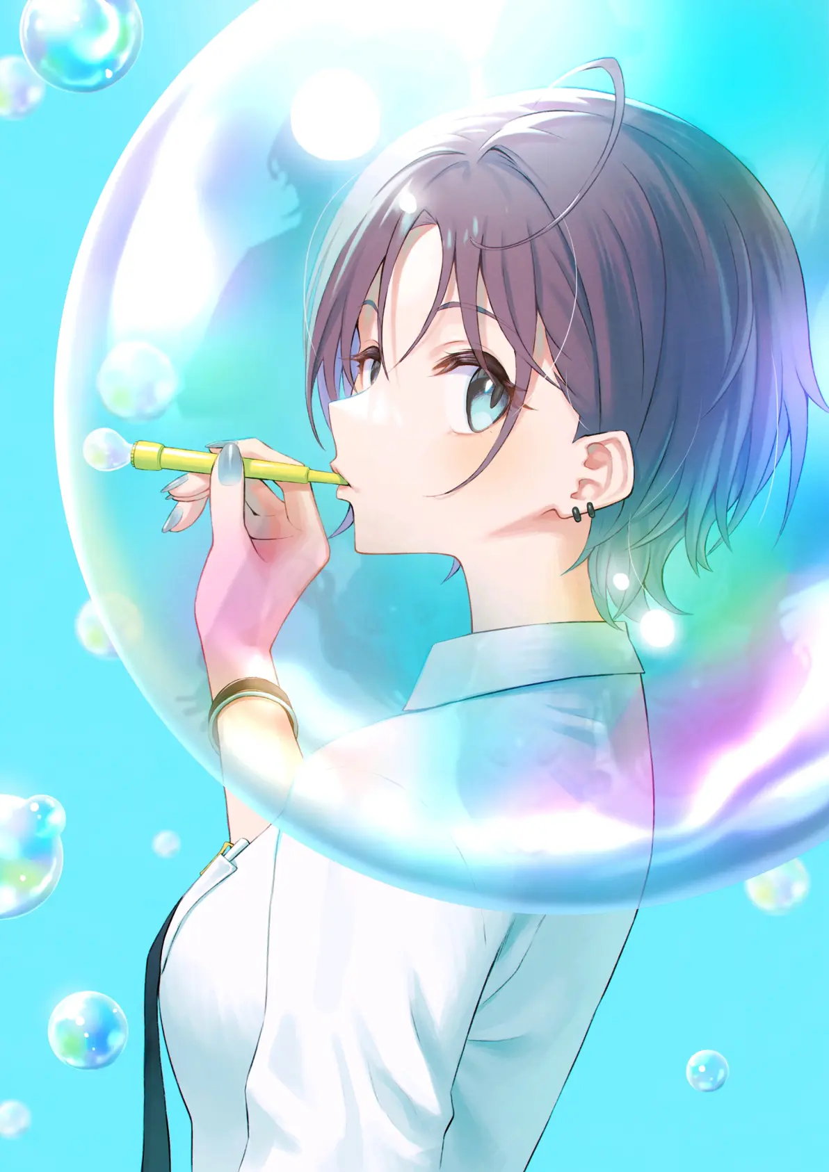 短暂的虹色光辉 – 肥皂泡插画特辑