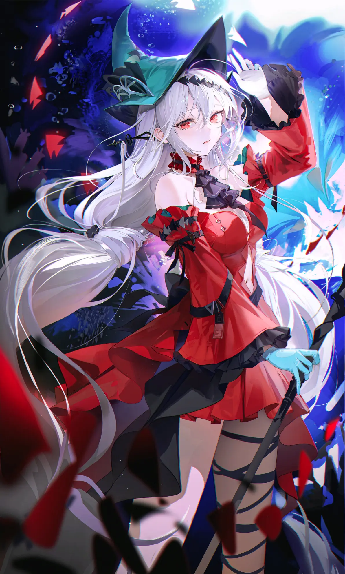 神秘的对比 – 银白发赤瞳角色插画特辑