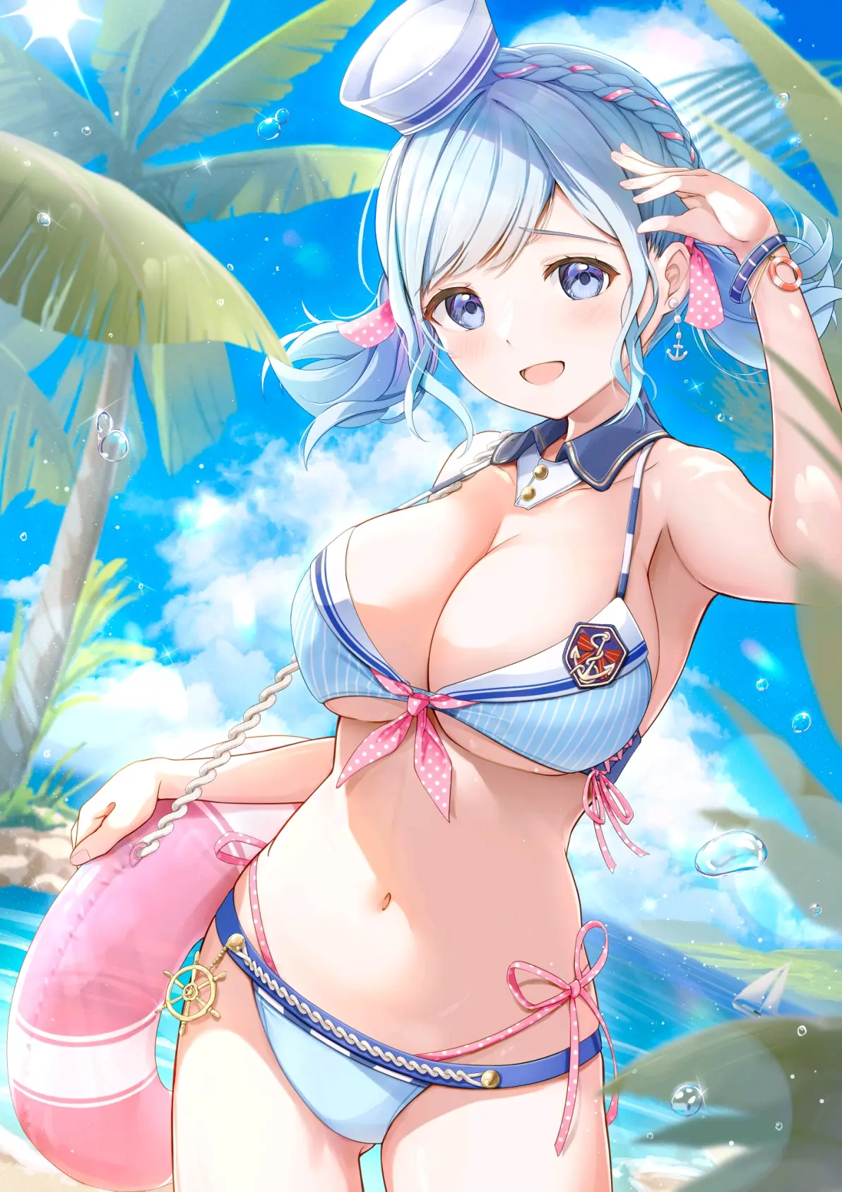 可爱水蓝翻领♡ – 水手凤穿搭插画特辑