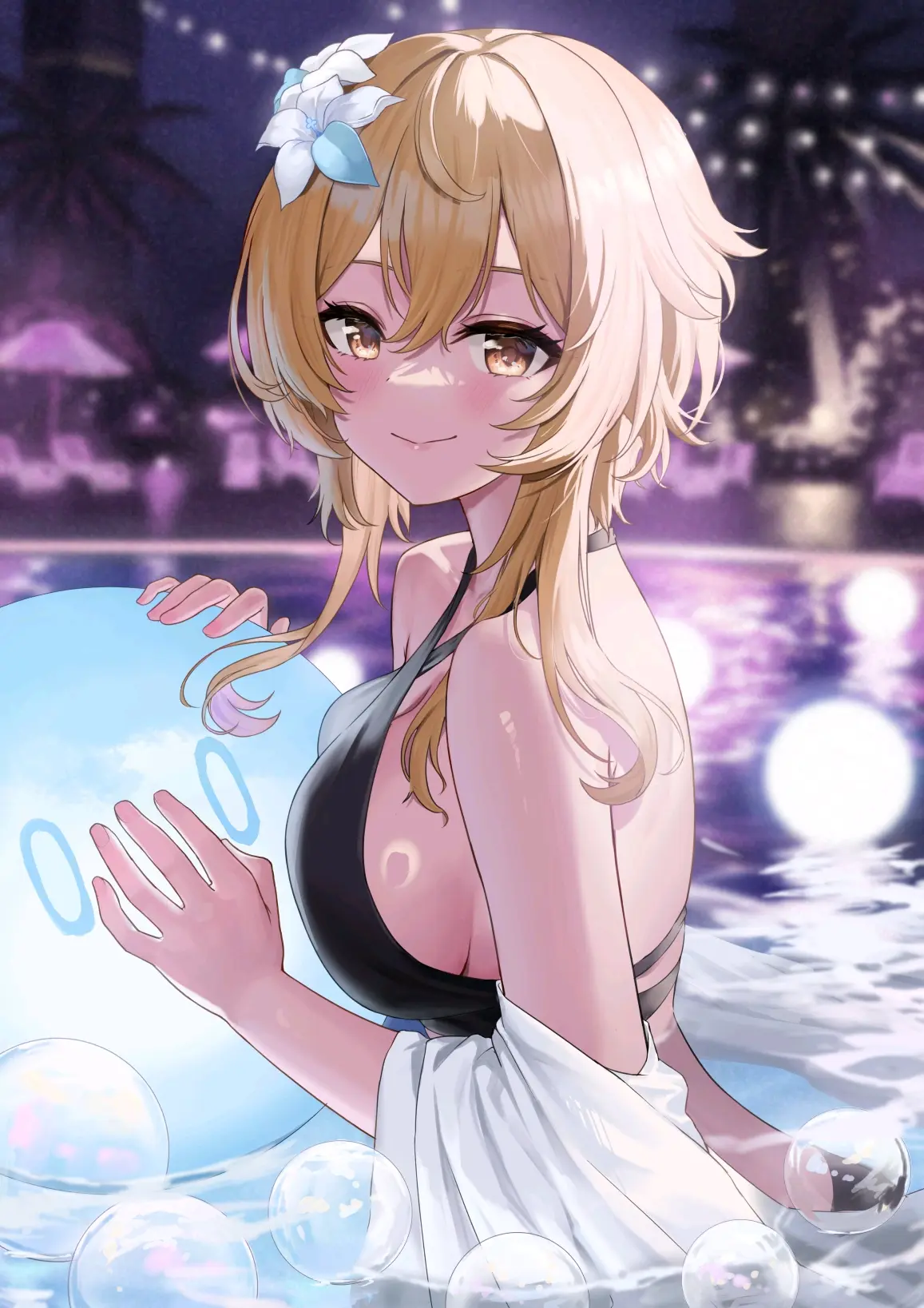 绝对上镜♡ – 夜间泳池插画特辑