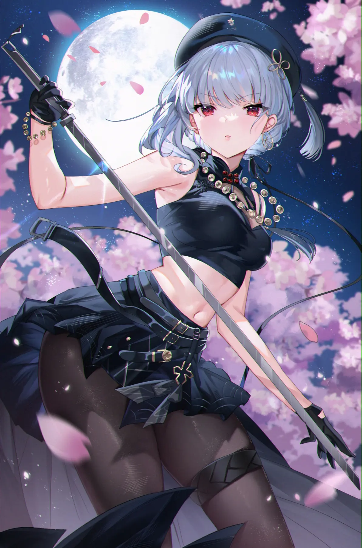神秘的对比 – 银白发赤瞳角色插画特辑
