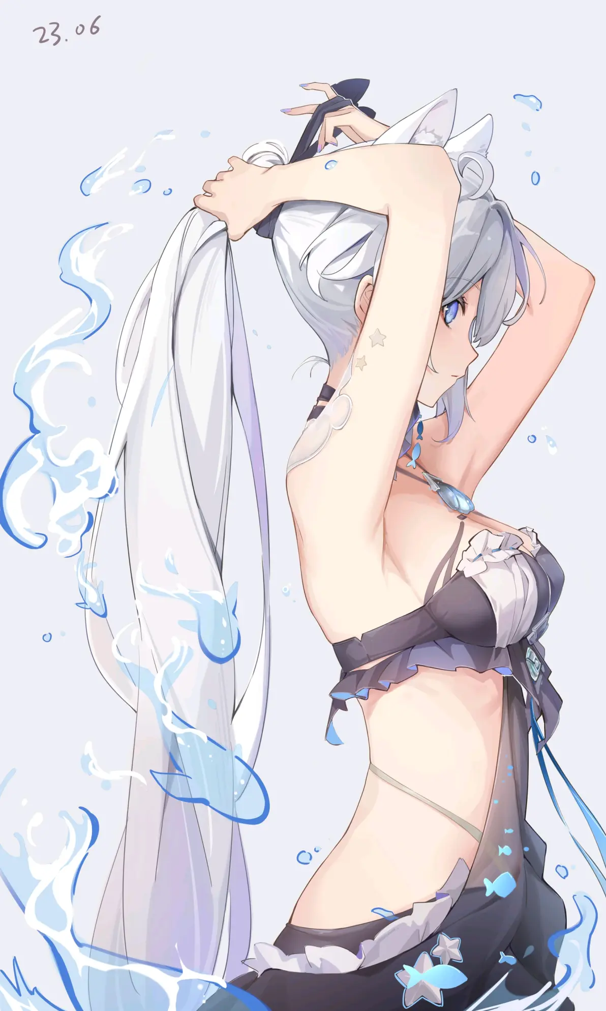 打起精神！ – 绑头发插画特辑