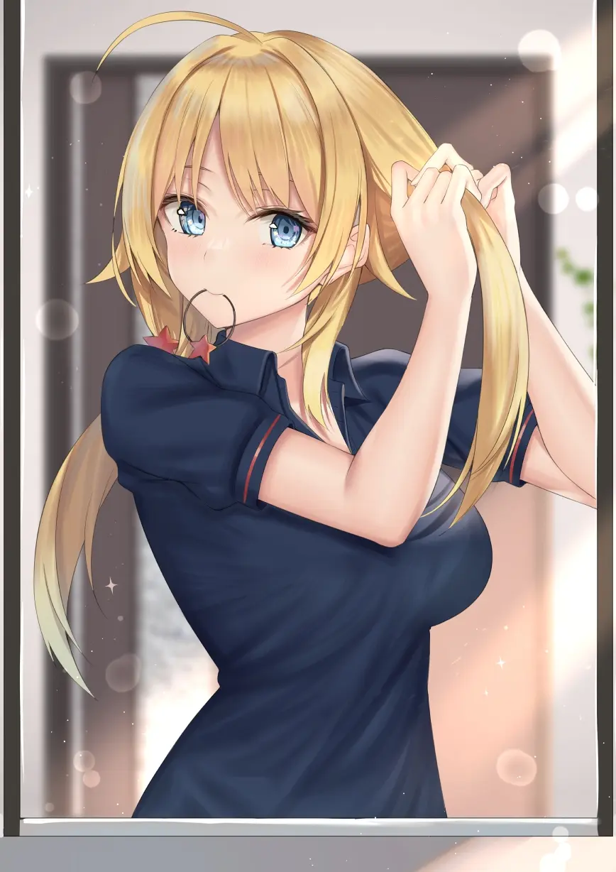 打起精神！ – 绑头发插画特辑
