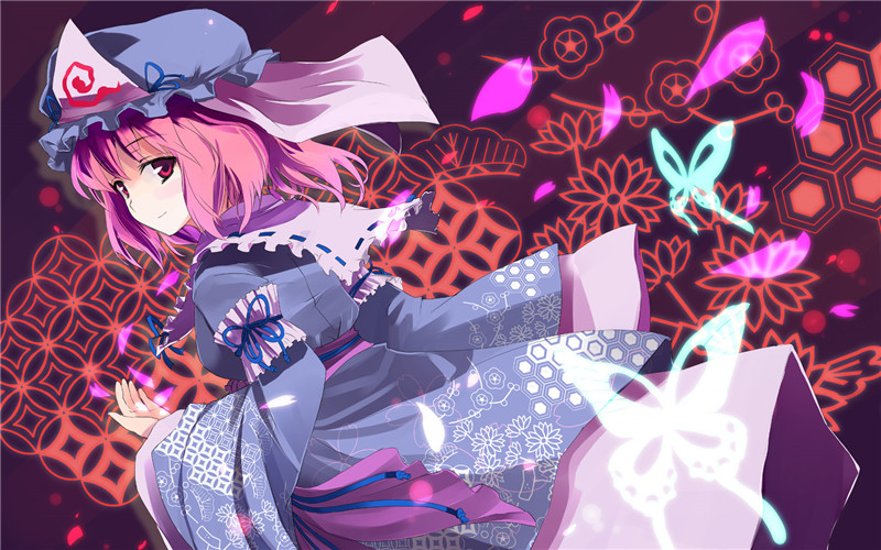 东方project西行寺幽幽子壁纸图包原画插画素材P站同人图合集