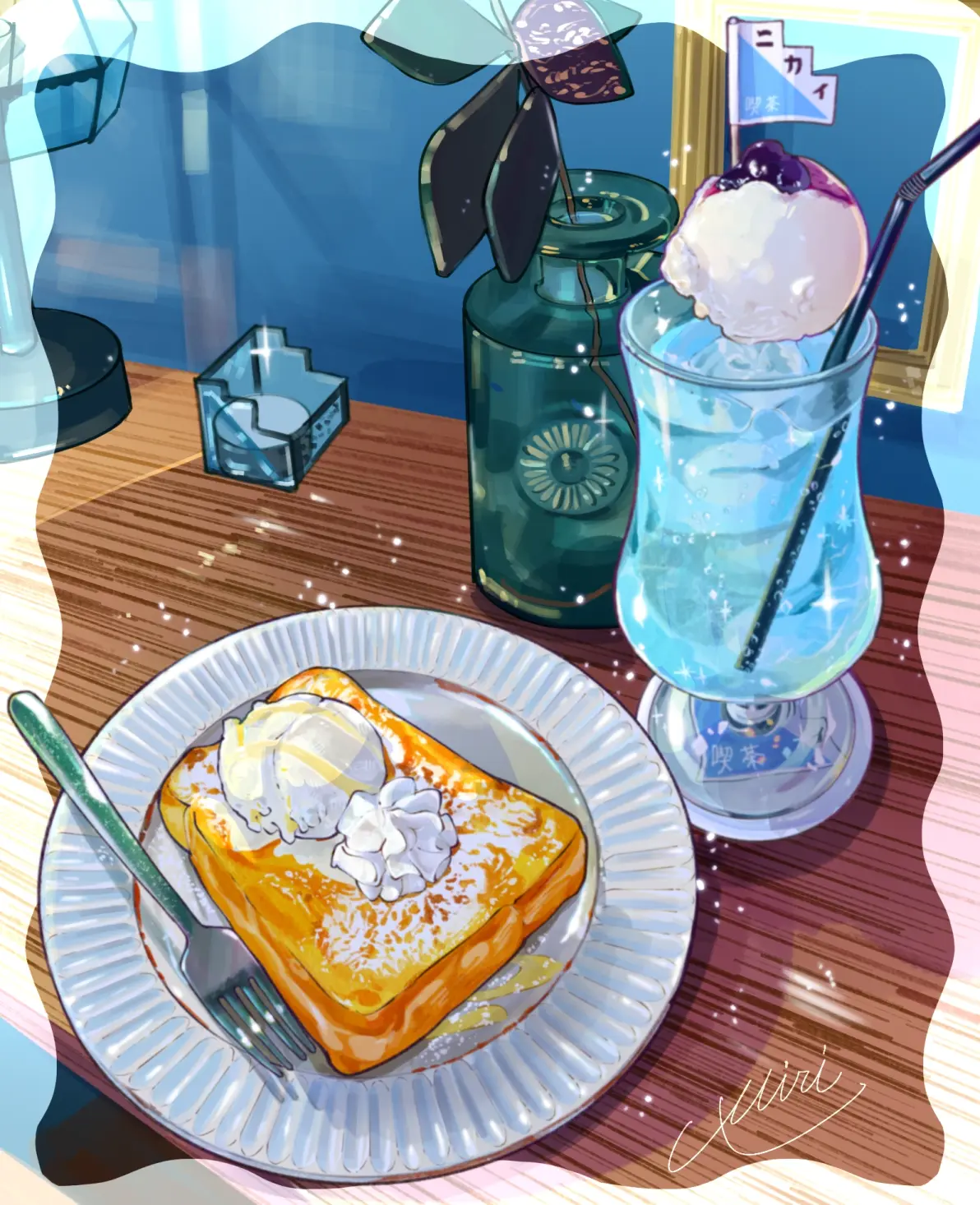 甜蜜又清爽♡ – 冰淇淋汽水插画特辑