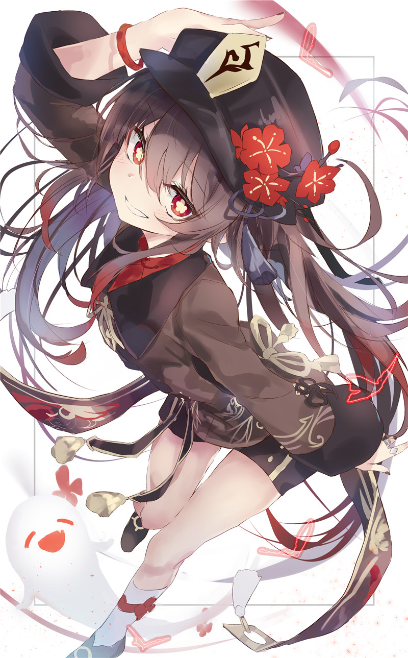 原神胡桃4K8K超清壁纸立绘p站pixiv原画插画海报画集