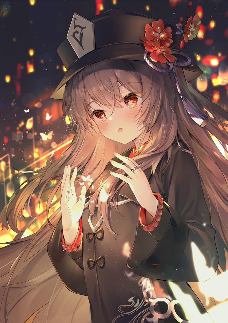原神胡桃4K8K超清壁纸立绘p站pixiv原画插画海报画集