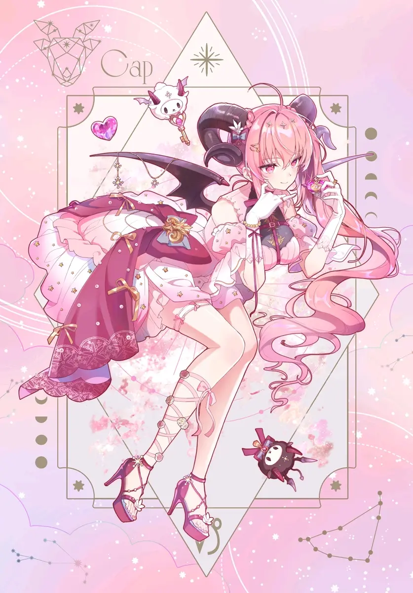 宛如花仙子♡ – 粉色长发女子插画特辑