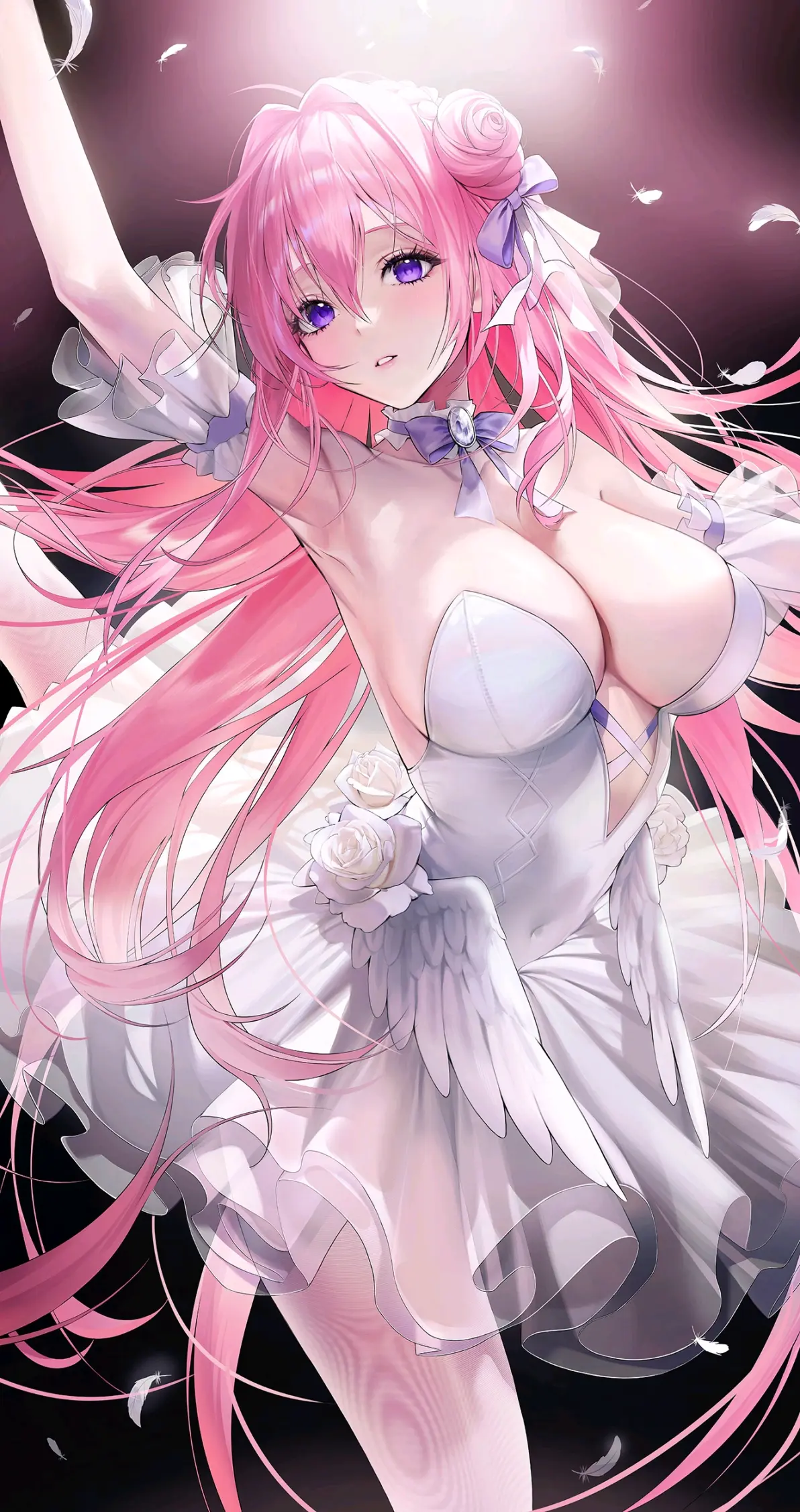 宛如花仙子♡ – 粉色长发女子插画特辑