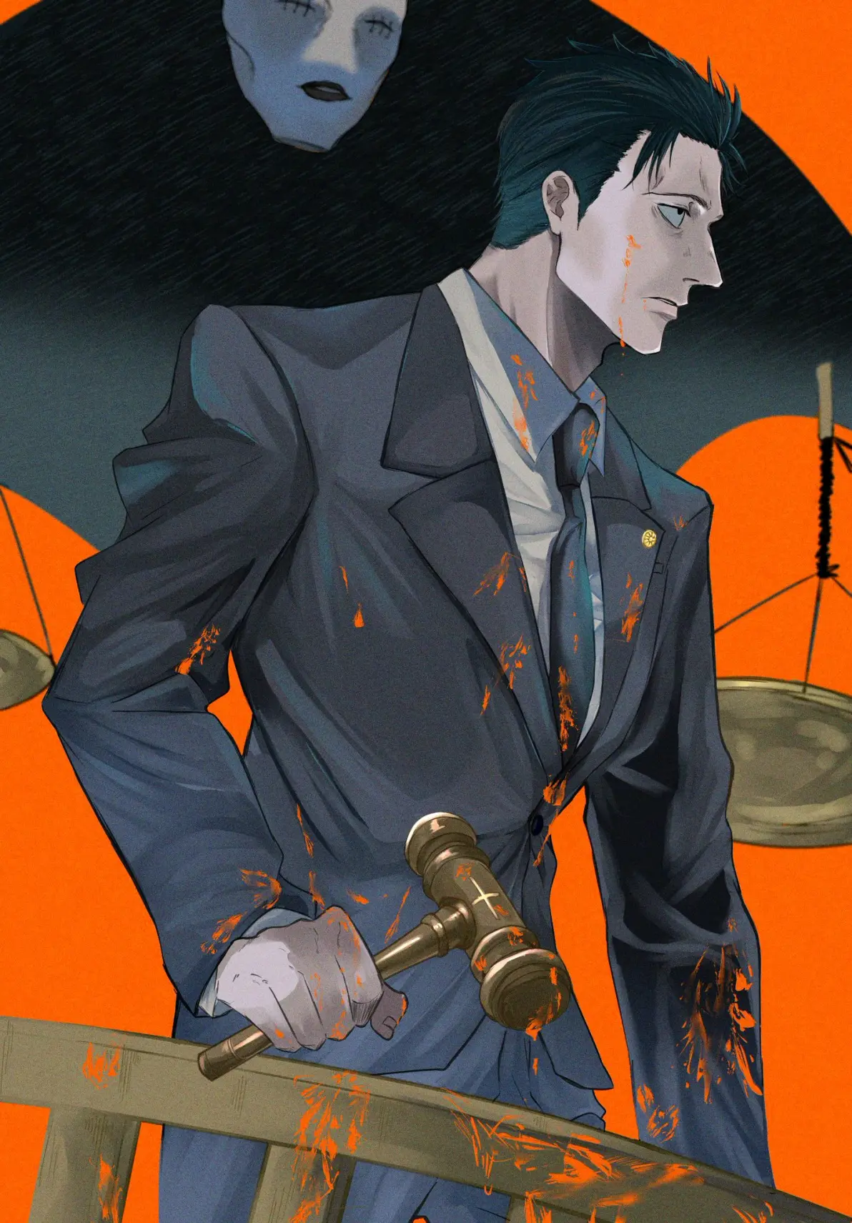 颈上的优雅 – 领带男子插画特辑