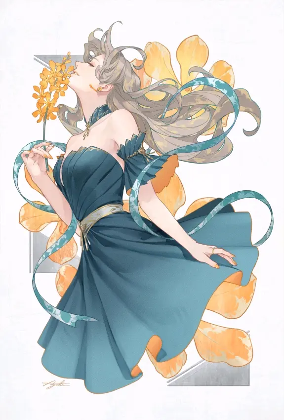 美丽肩线♡ – 无肩带上衣插画特辑