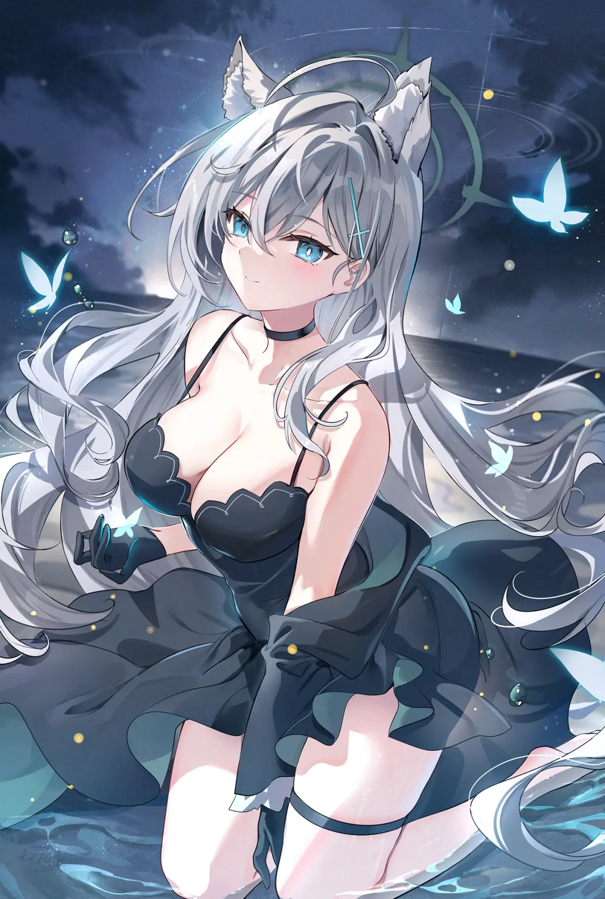 独特的腿部线条美♡ – 跪姿插画特辑