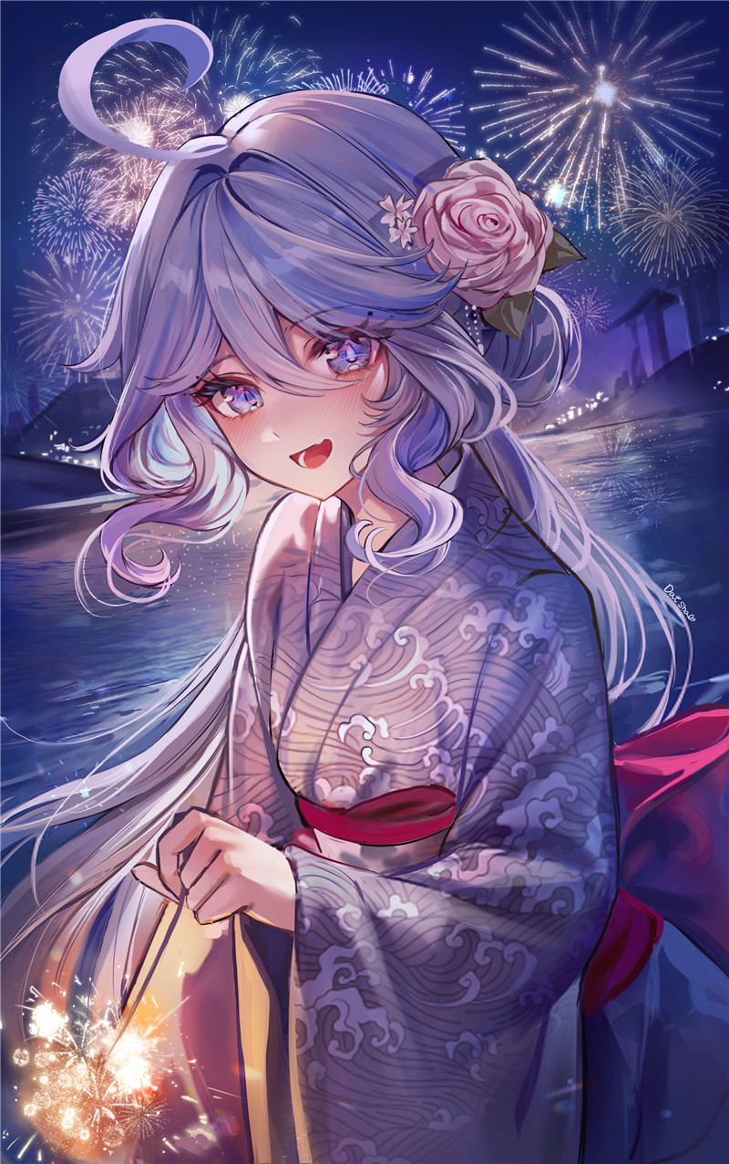 动漫二次元插画夏日浴衣少女主题图集原画壁纸CG图片素材美术资料