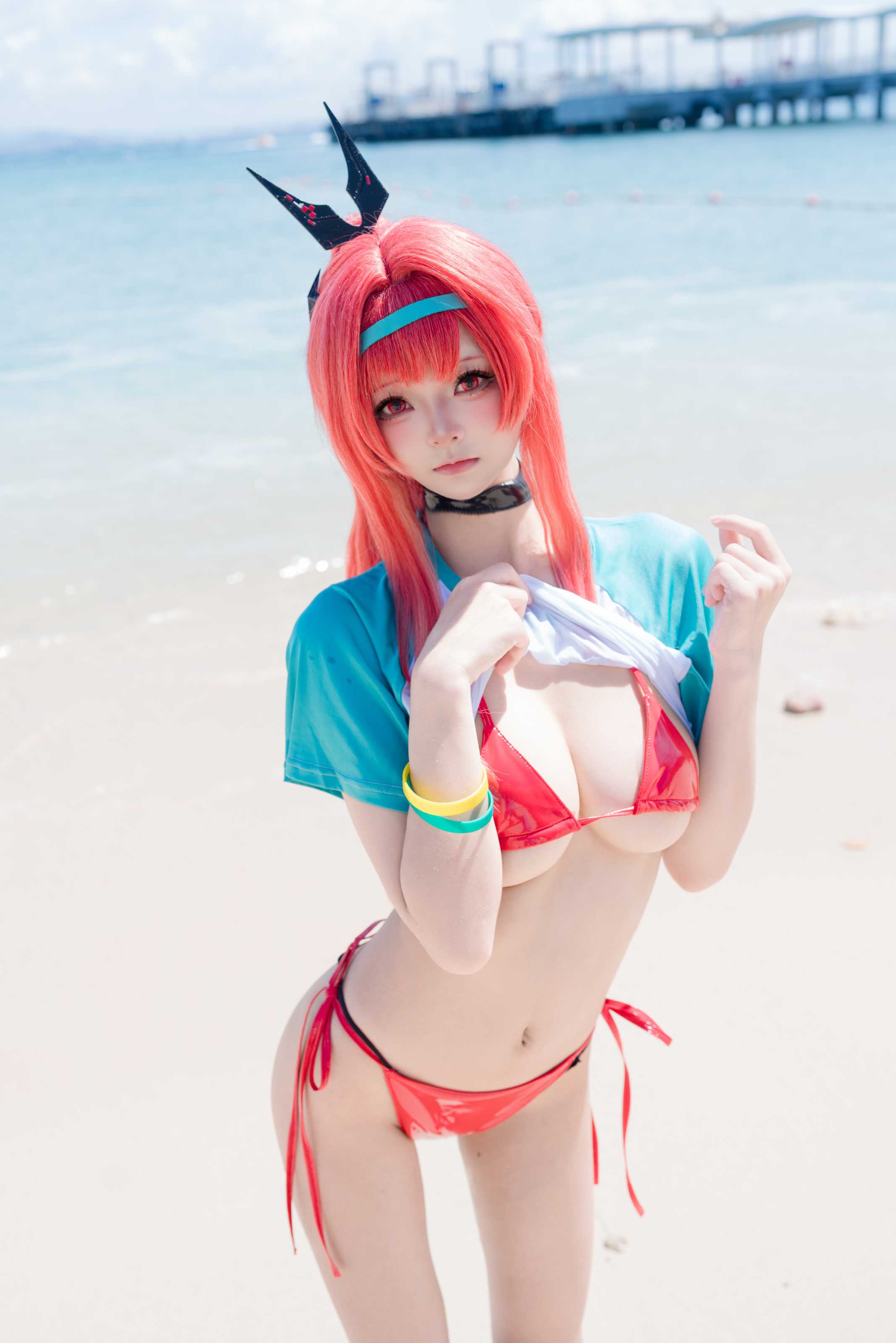 九柒喵 Nikke胜利女神 拉毗泳装，夏日海滨的机甲浪漫与光影诗篇全记录