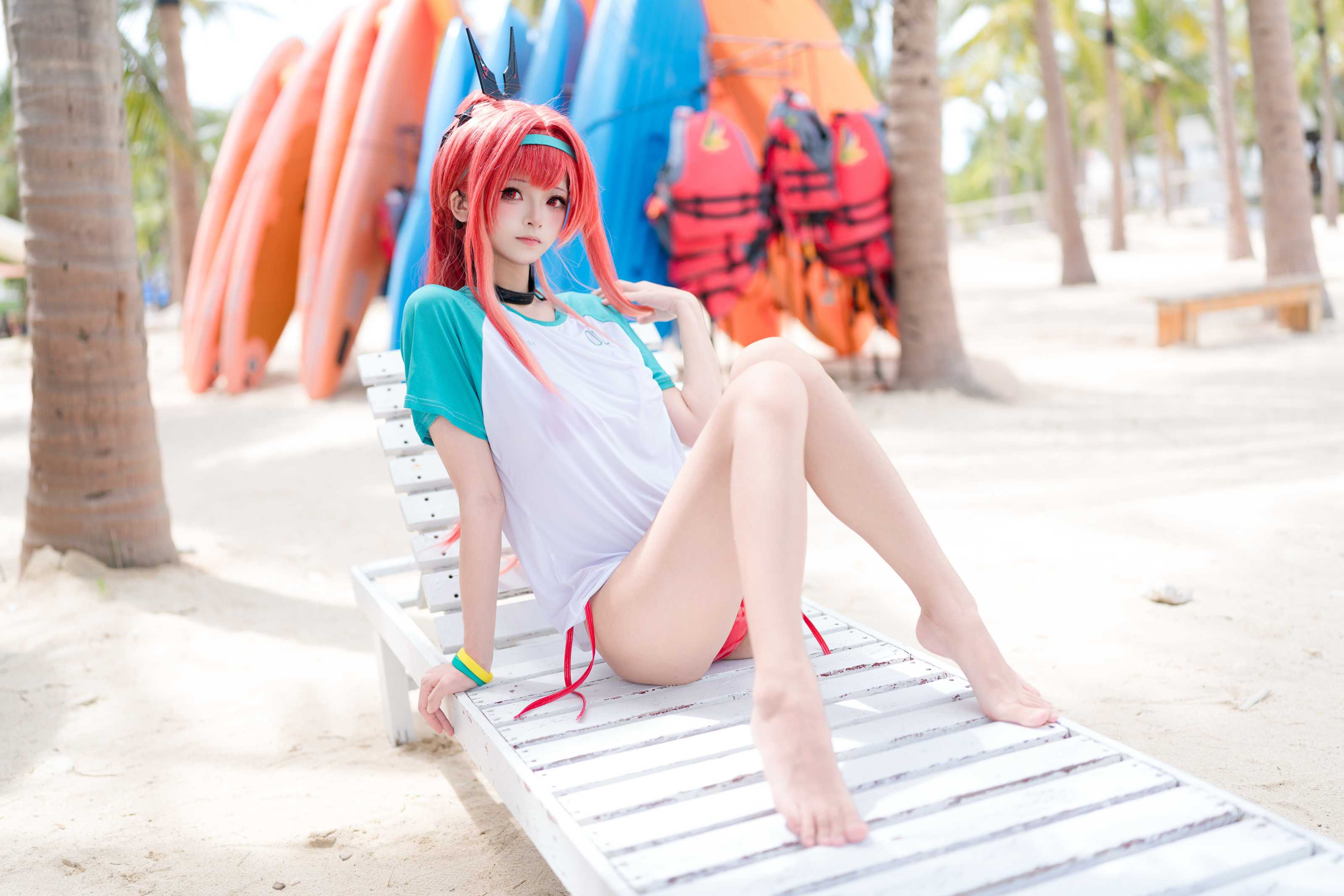 九柒喵 Nikke胜利女神 拉毗泳装，夏日海滨的机甲浪漫与光影诗篇全记录