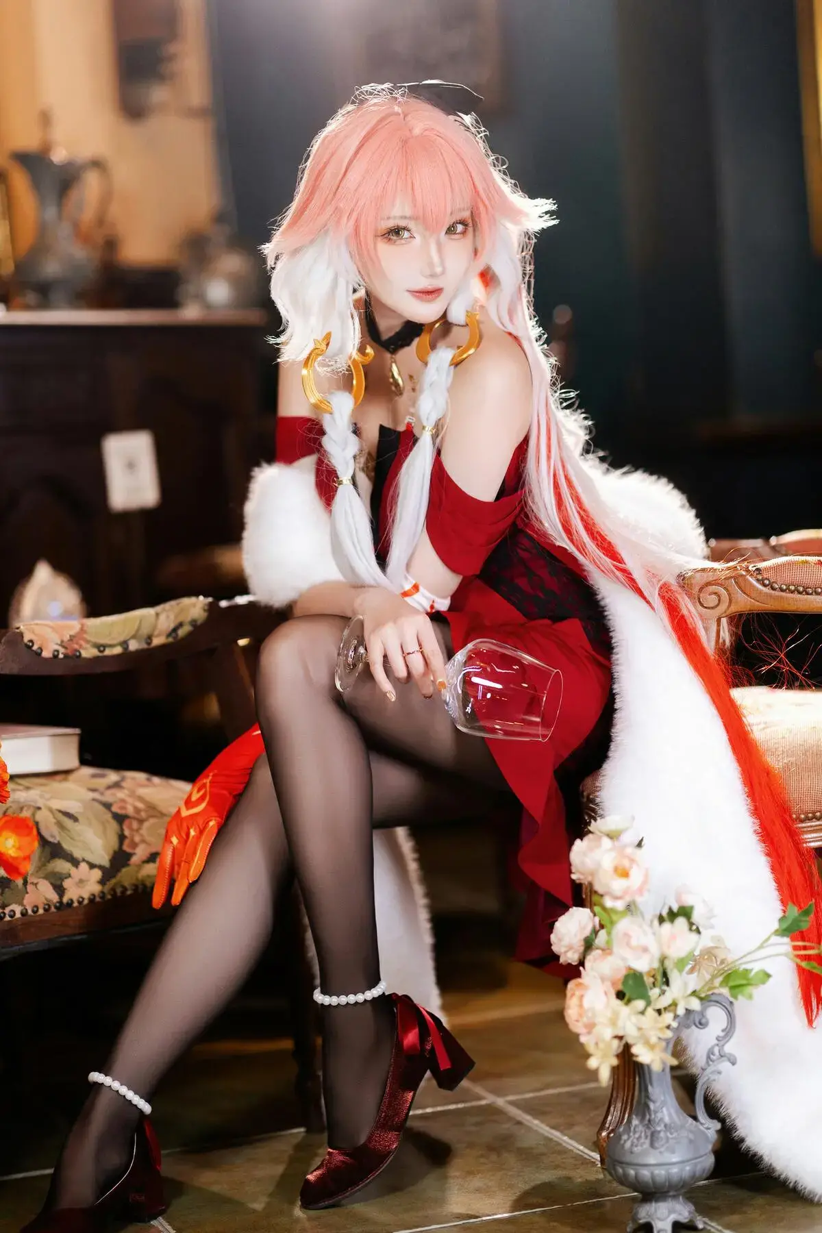 Cosplay｜瓜希酱 – 鸣潮 长离·必胜客联动