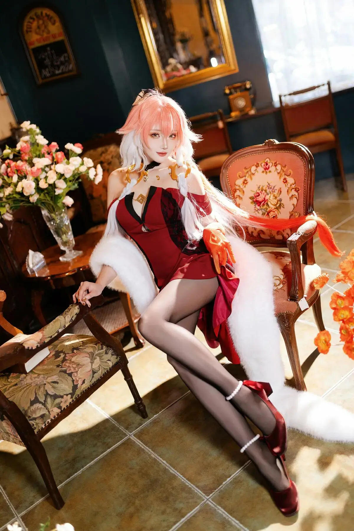 Cosplay｜瓜希酱 – 鸣潮 长离·必胜客联动