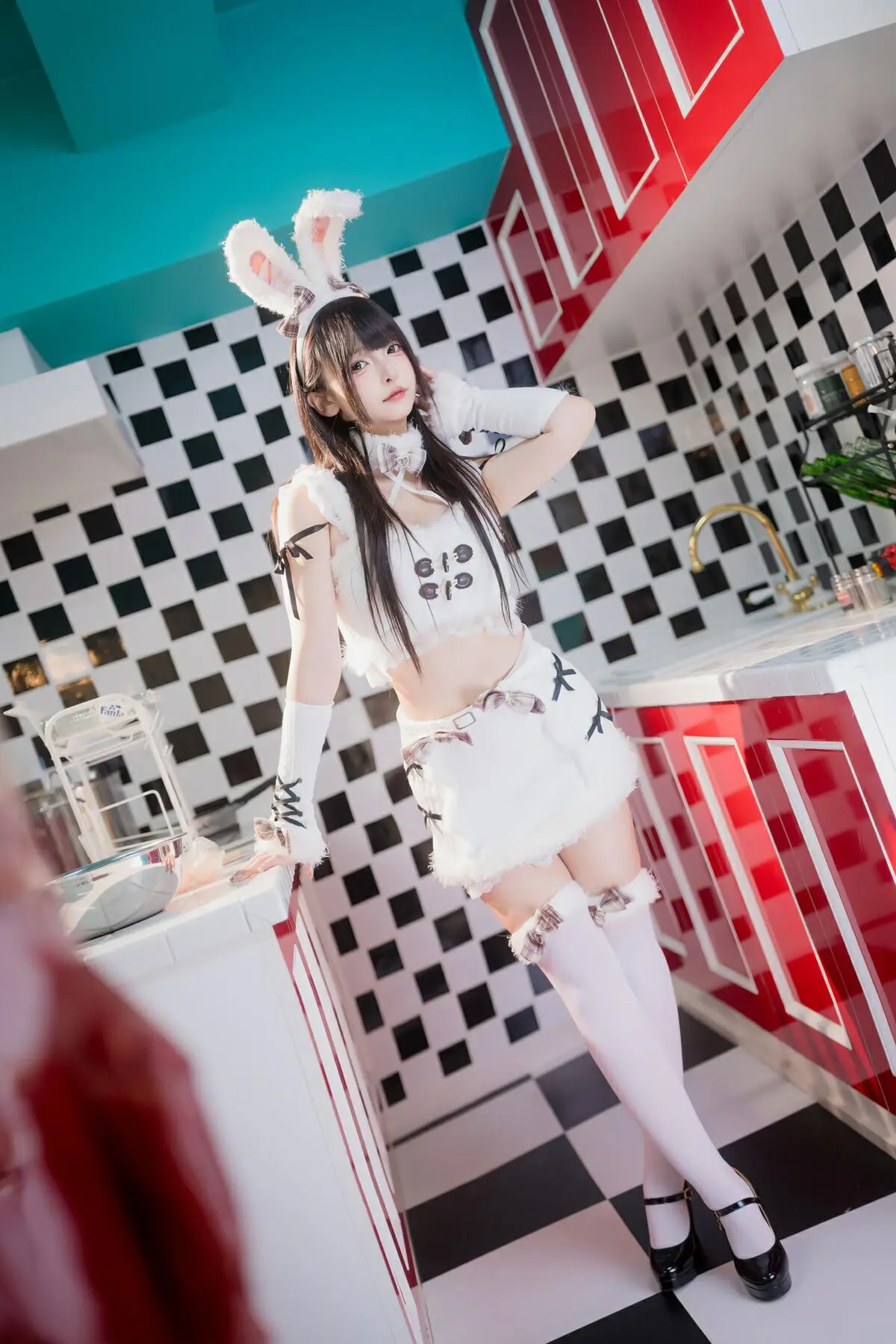 Cosplay｜神楽坂真冬 – 第五季 序号87：毛绒白兔