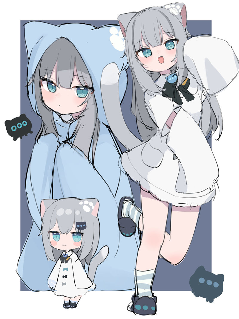 人气画师甘城なつき(Amashiro Natsuki)的vtuber形象”Nachoneko(なちょねこ、なちょ猫、甘城猫猫)”的高清角色图包