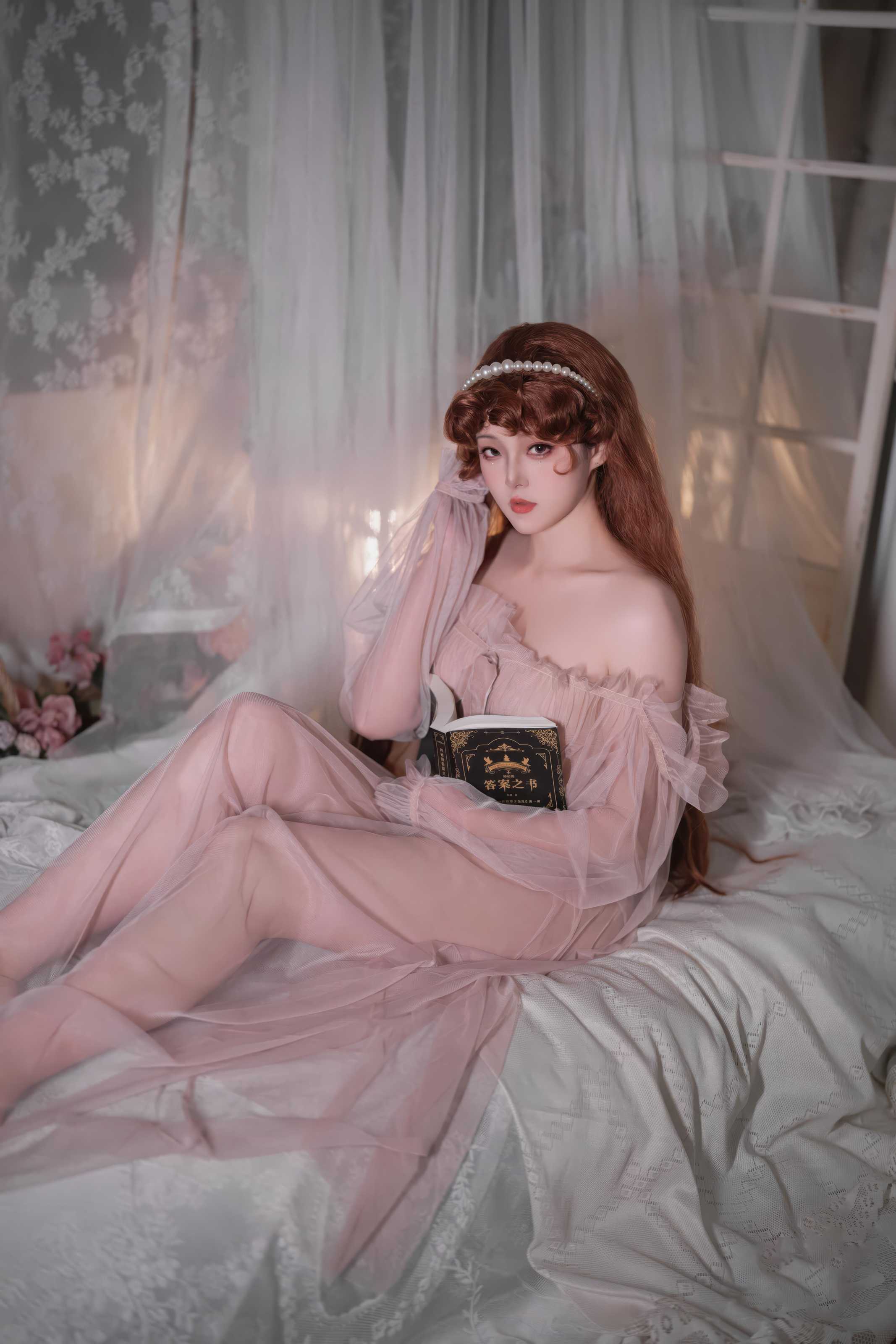 Natsuko_夏夏子 粉雾，樱花树下光影交织的日系少女写真全记录