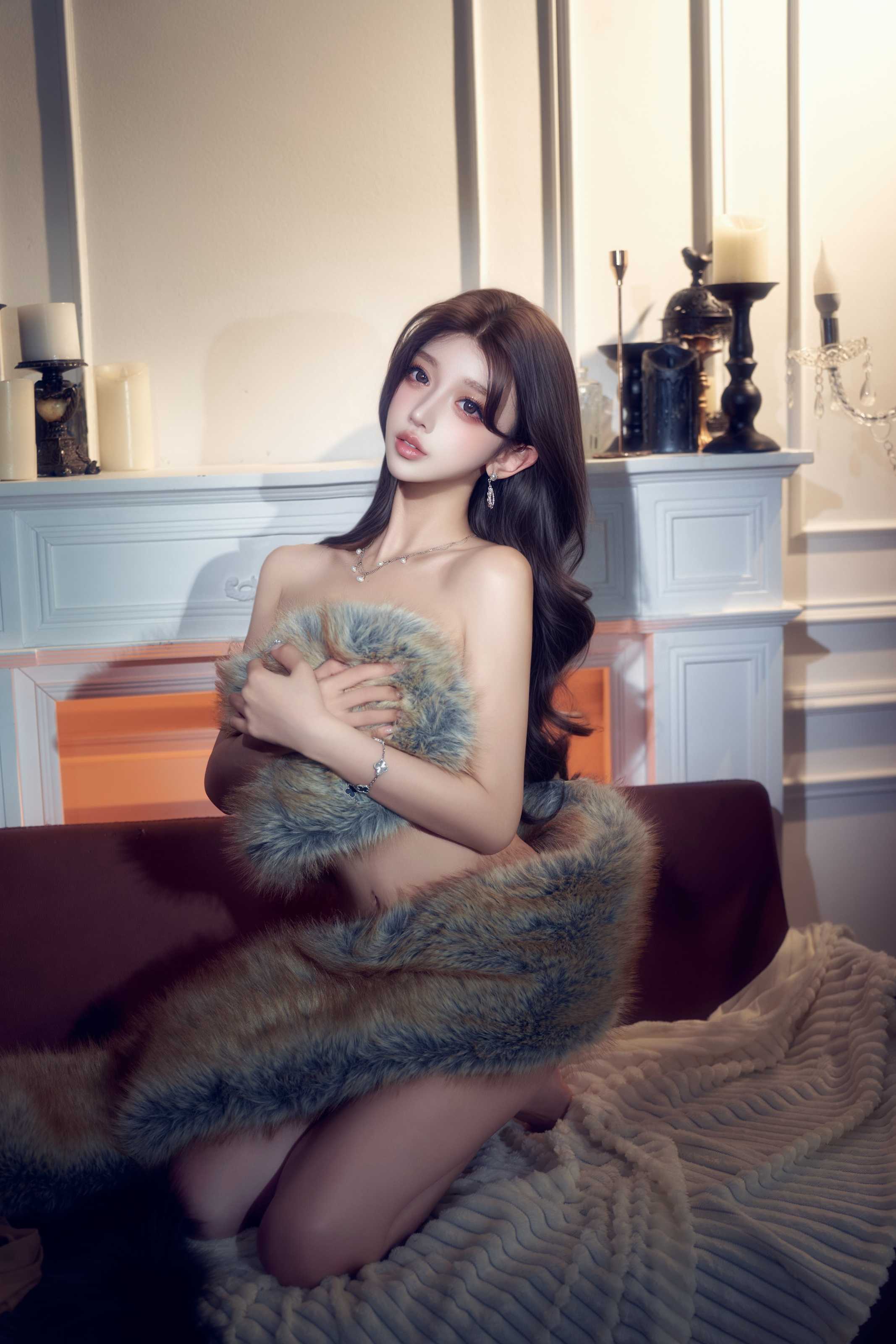 过期米线线喵 鎏金梦境,一场关于光影、纱幔与复古美学的视觉叙事 - 预览图 4 过期米线线喵 鎏金梦境,一场关于光影、纱幔与复古美学的视觉叙事 - 预览图 4