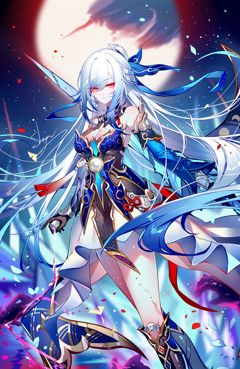 游戏《崩坏：星穹铁道(Honkai Star Rail、崩壊：スターレイル、崩铁)》的人气角色“镜流(Jingliu)”的高清角色图包