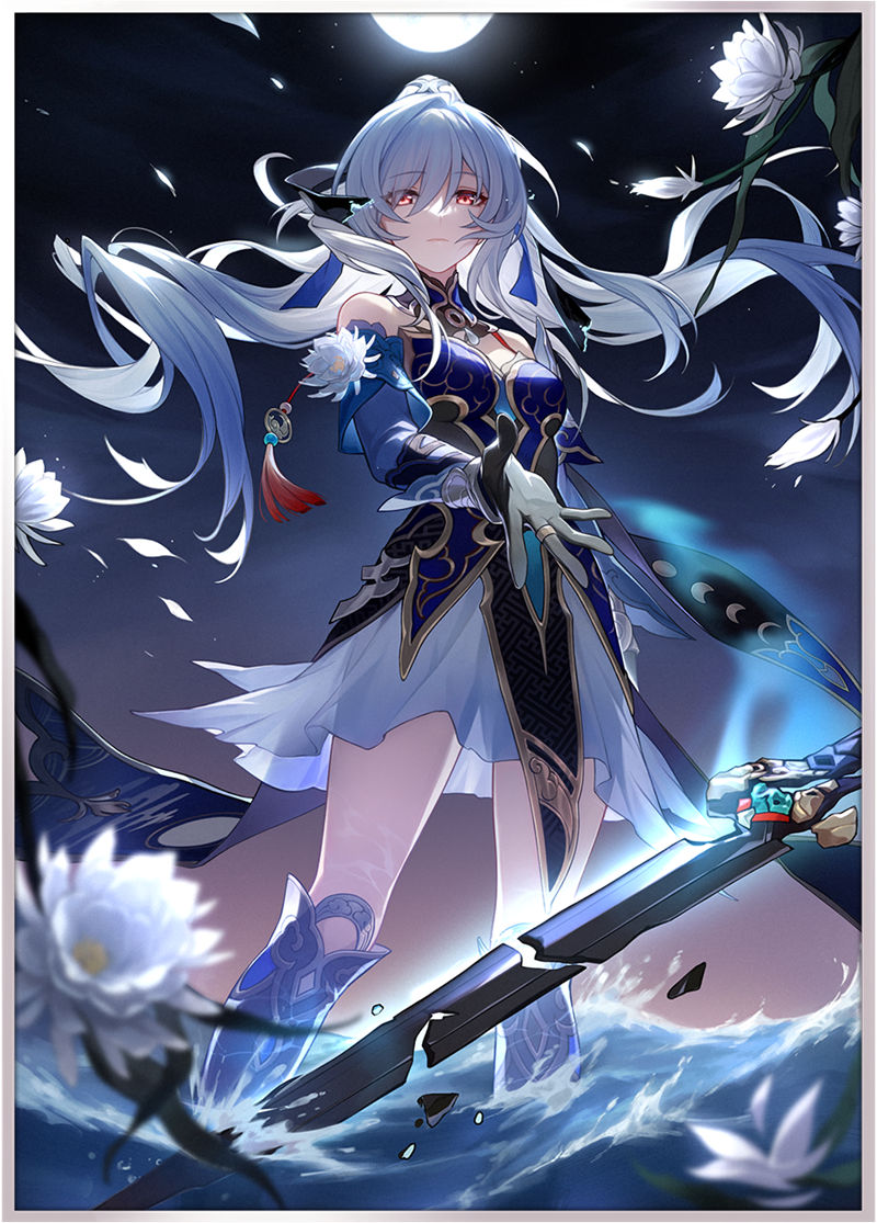 游戏《崩坏：星穹铁道(Honkai Star Rail、崩壊：スターレイル、崩铁)》的人气角色“镜流(Jingliu)”的高清角色图包