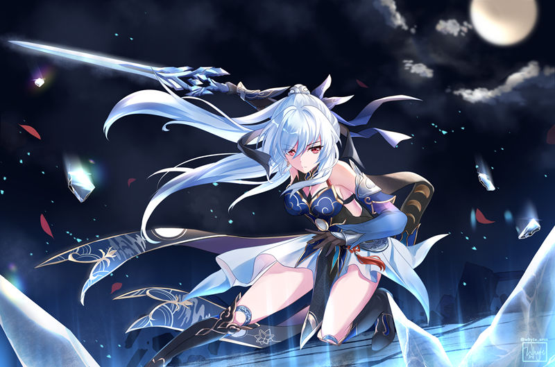 游戏《崩坏：星穹铁道(Honkai Star Rail、崩壊：スターレイル、崩铁)》的人气角色“镜流(Jingliu)”的高清角色图包