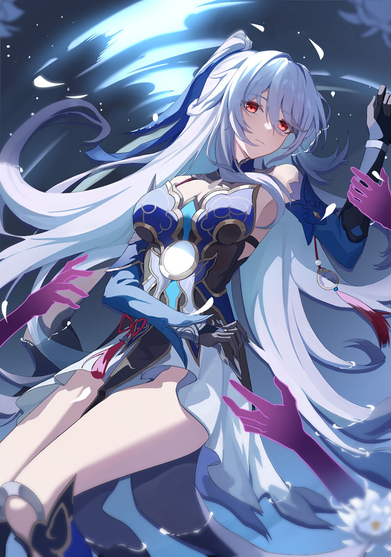 游戏《崩坏：星穹铁道(Honkai Star Rail、崩壊：スターレイル、崩铁)》的人气角色“镜流(Jingliu)”的高清角色图包