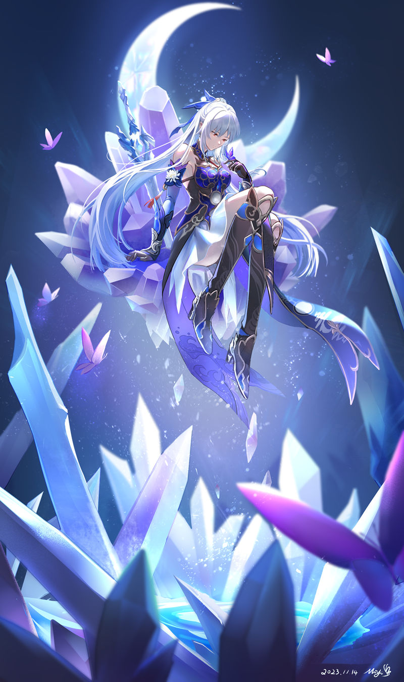 游戏《崩坏：星穹铁道(Honkai Star Rail、崩壊：スターレイル、崩铁)》的人气角色“镜流(Jingliu)”的高清角色图包