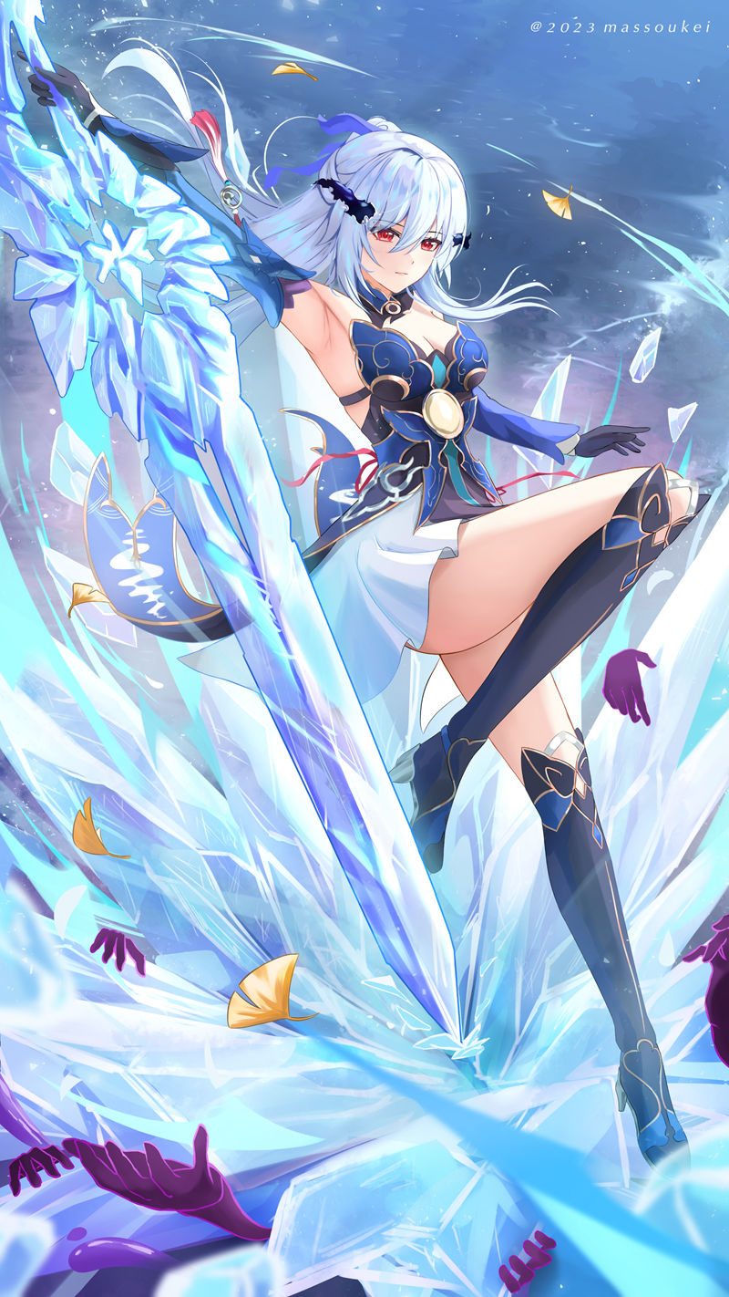 游戏《崩坏：星穹铁道(Honkai Star Rail、崩壊：スターレイル、崩铁)》的人气角色“镜流(Jingliu)”的高清角色图包